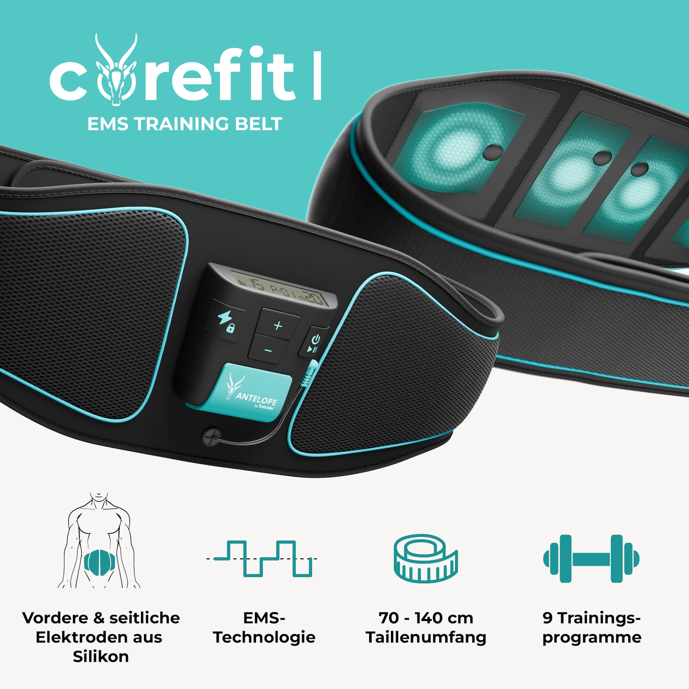 BEURER EMS-Bauchmuskeltrainer »Corefit I Antelope«