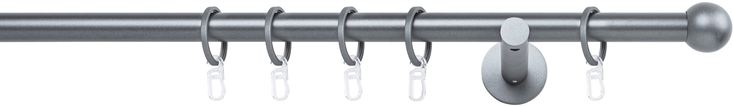 mydeco Gardinenstange »20mm Ball Wandträger 12 cm«, 1 läufig-läufig, Fixmaß