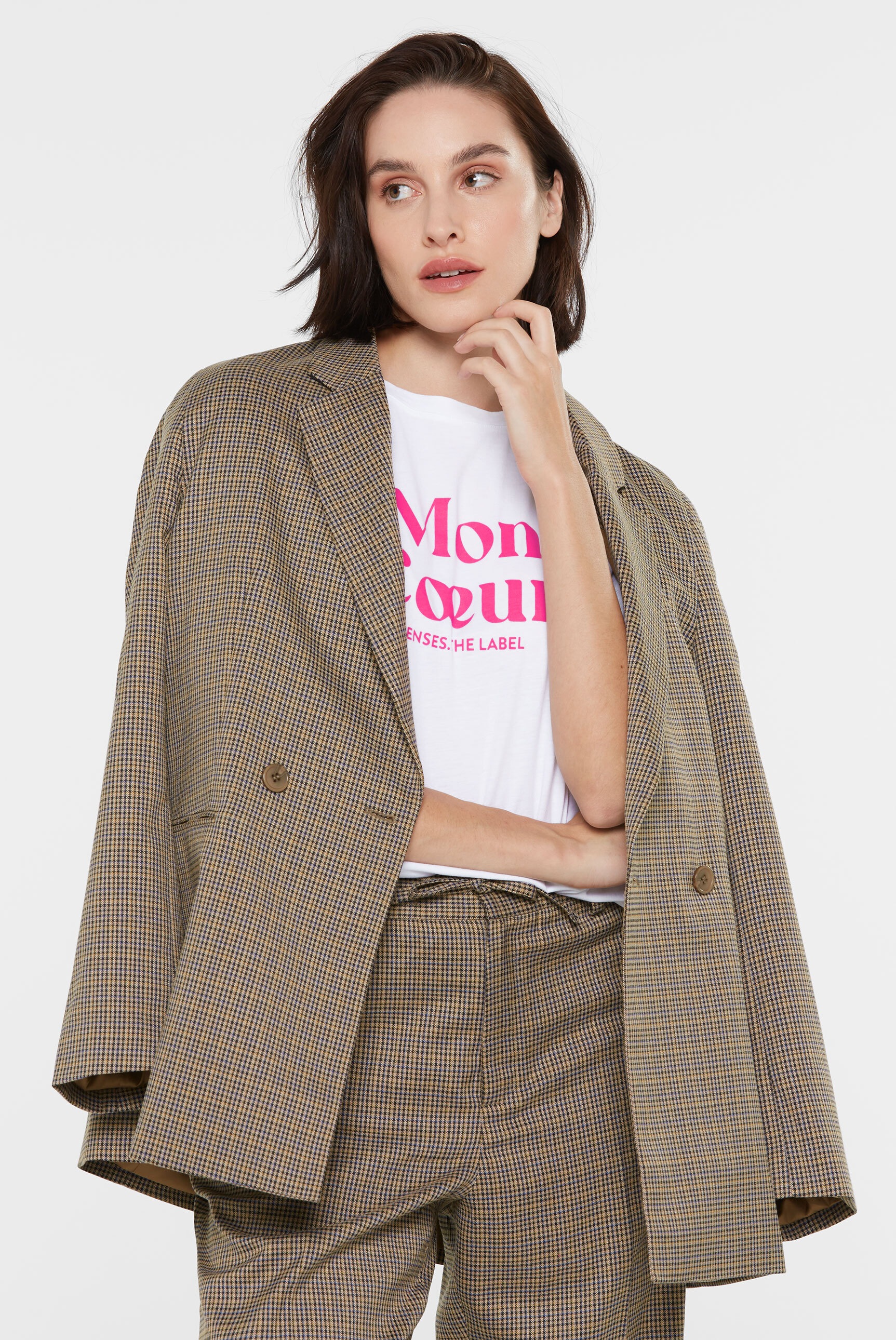SENSES.THE LABEL Rundhalsshirt, aus Baumwolle