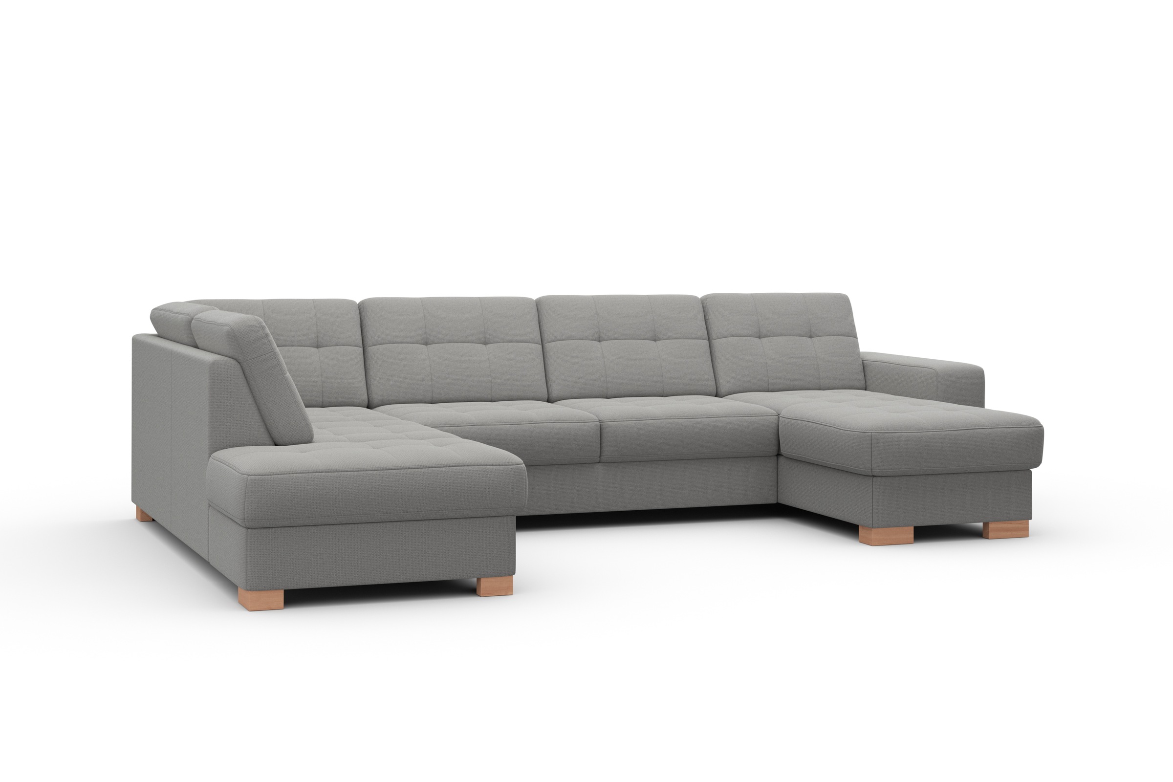 Sit & More Quincy Wohnlandschaft U-Form, Silber 8