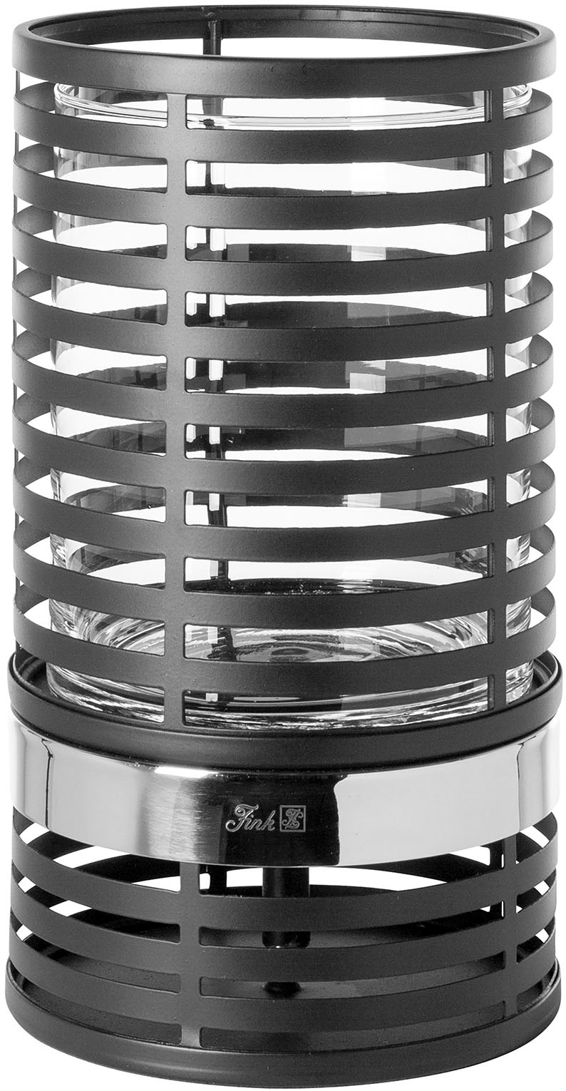 Fink 1100000002199 "MATERA" Windlichtsäule aus Eisen, mit Glaszylinder, Höhe ca. 30 cm