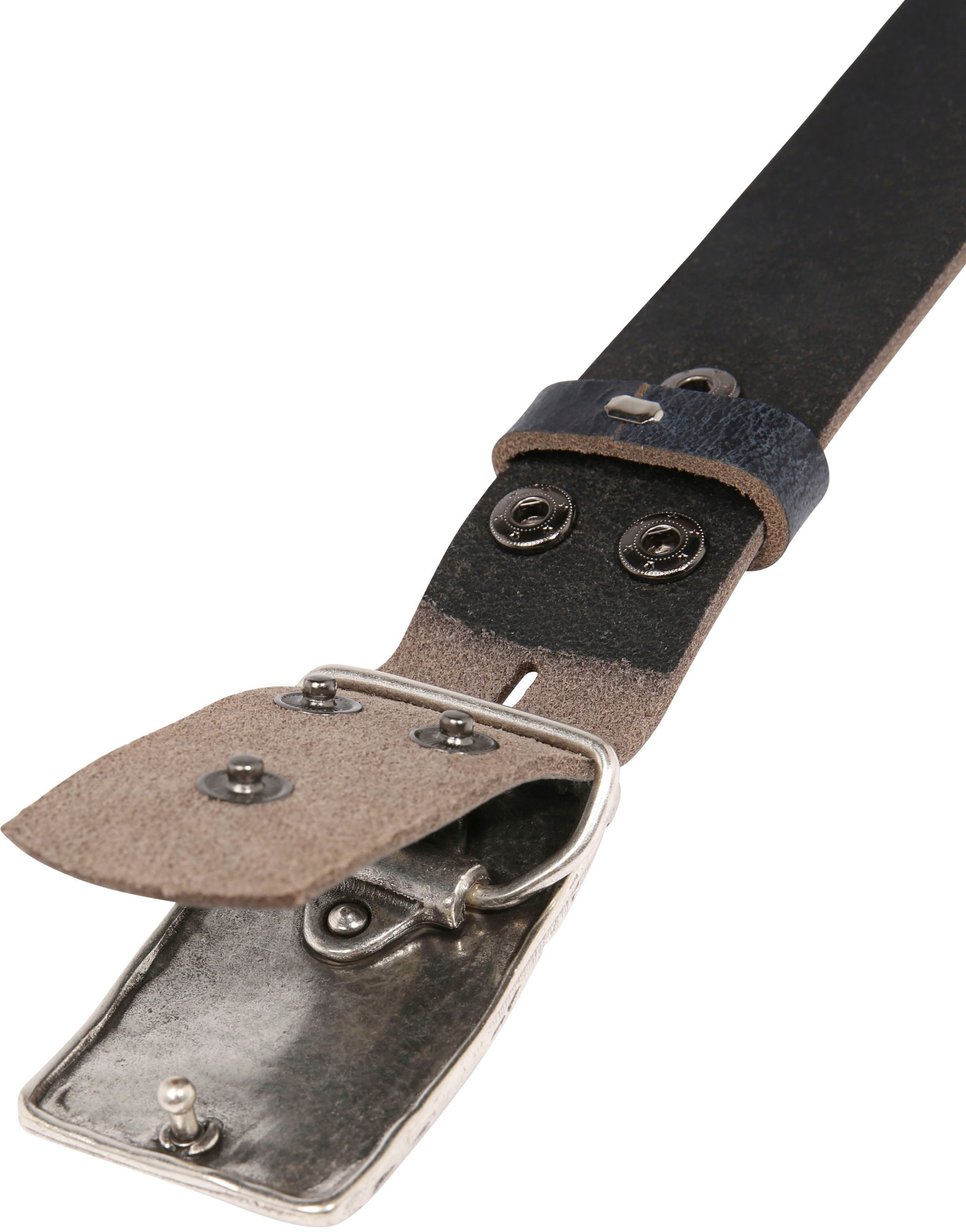 Thumbnail - Rettungsring Gürtel Ledergürtel, mit eckiger Schließe in Vintag-Optik, wechselbar