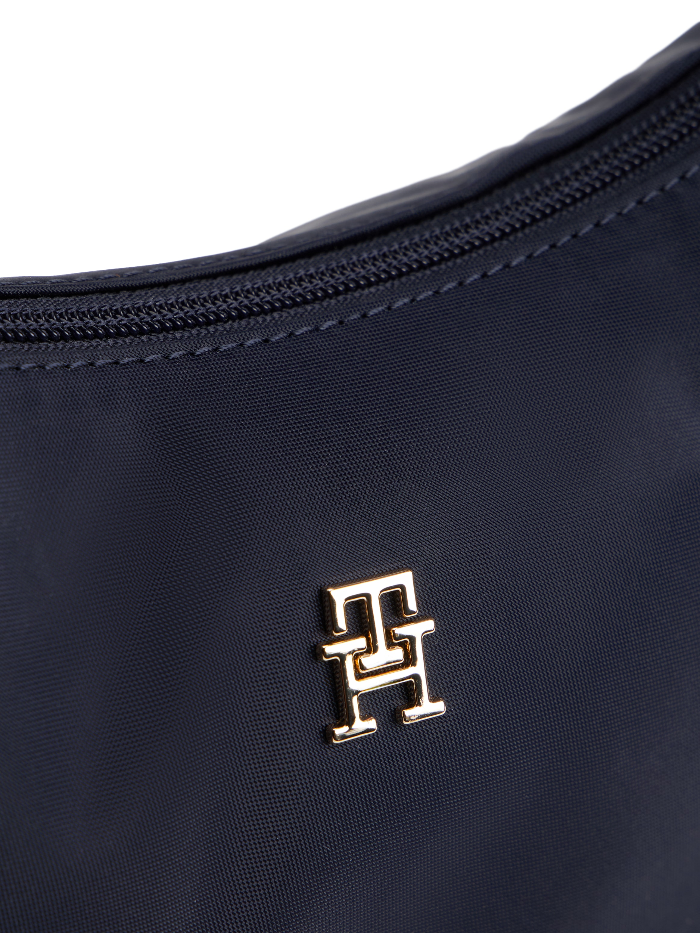 Tommy Hilfiger Schultertasche »POPETTE SHOULDER BAG«, Damen Umhängetasche, Tragetasche mit TH-Schmuckelement