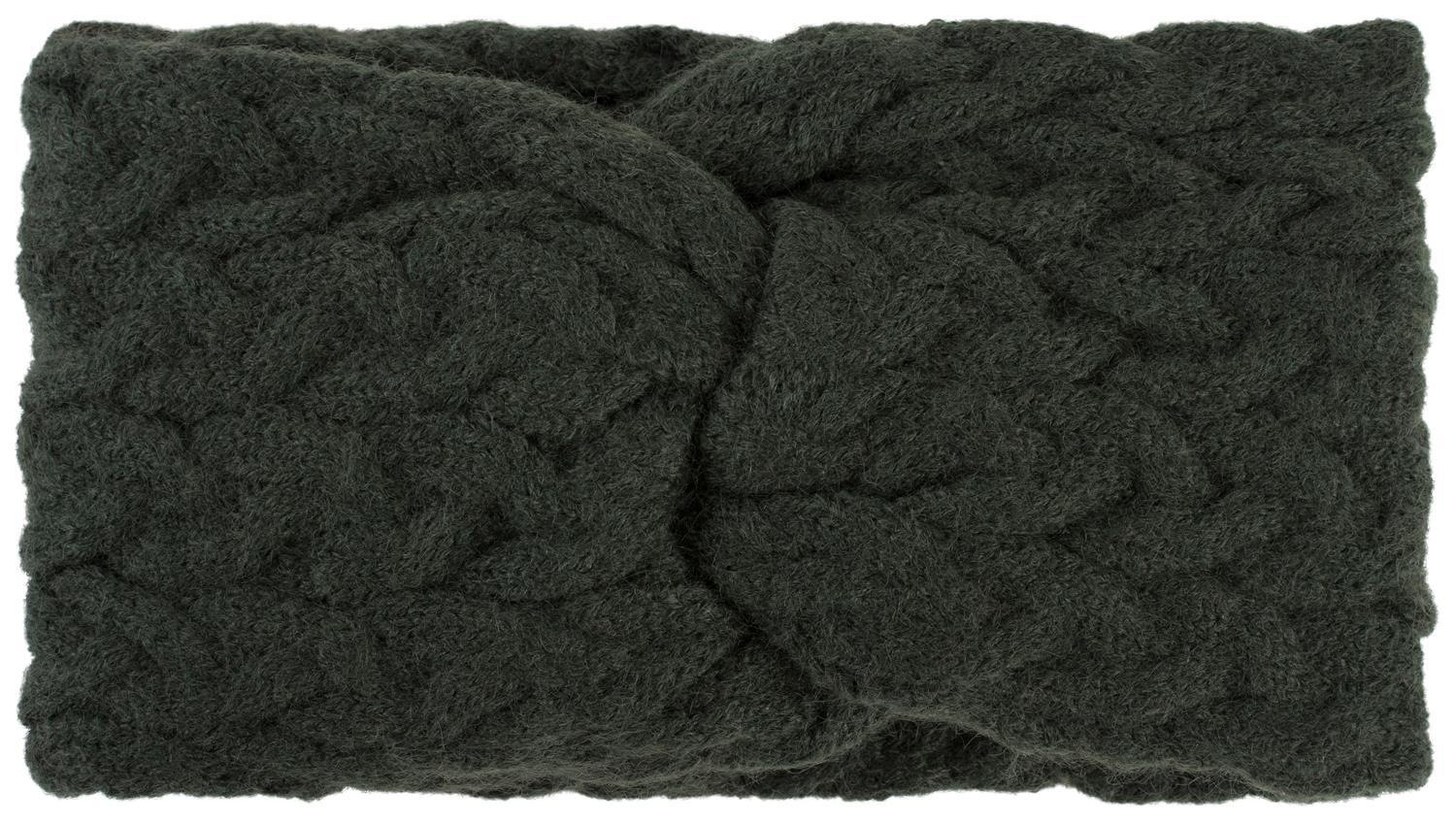 styleBREAKER Stirnband "Strick Stirnband mit Zopfmuster und Twist Knoten" 1 Stk.