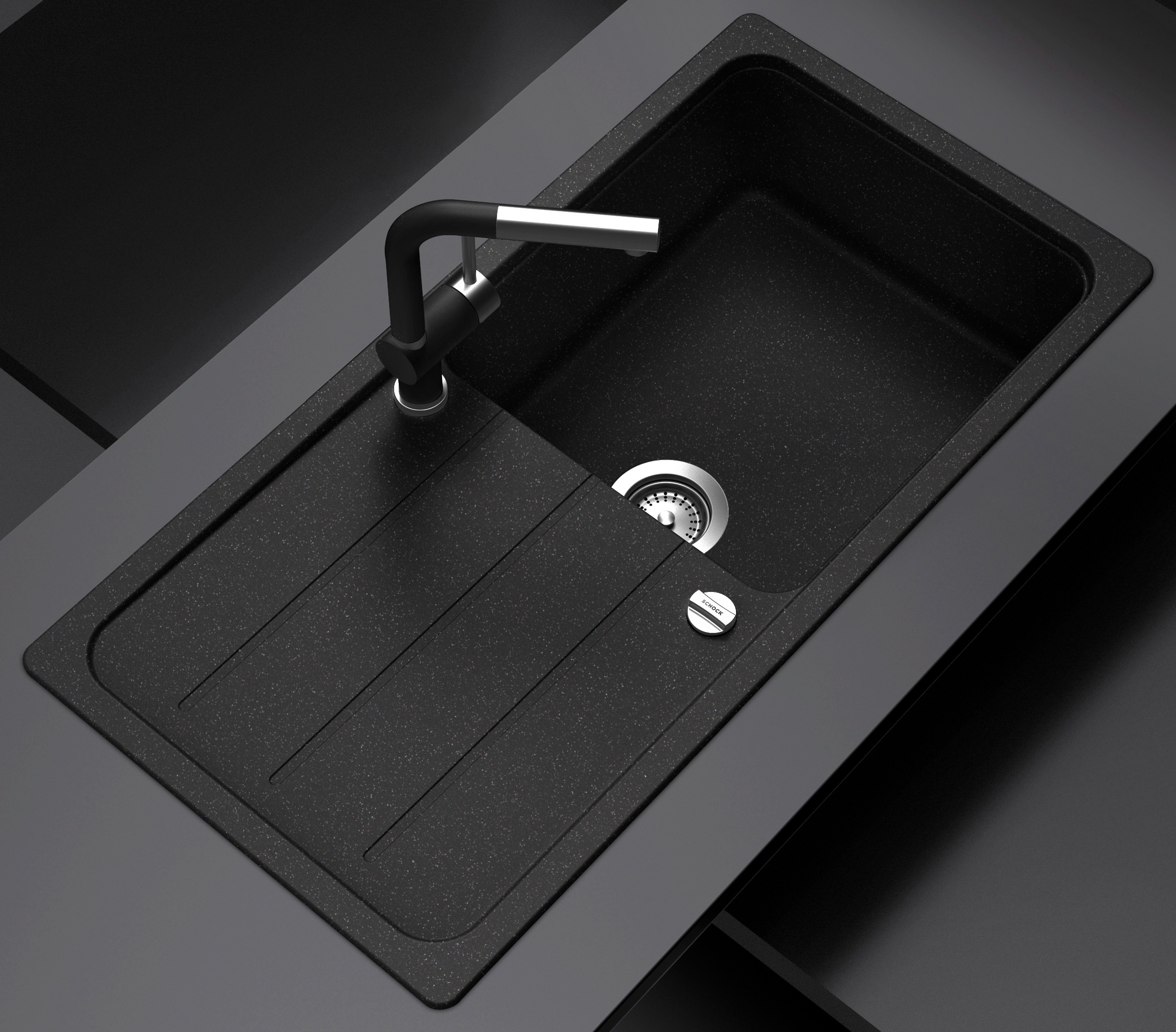 Schock Granitspüle Como, mit Pflegeset Basic und Diamantbohrer