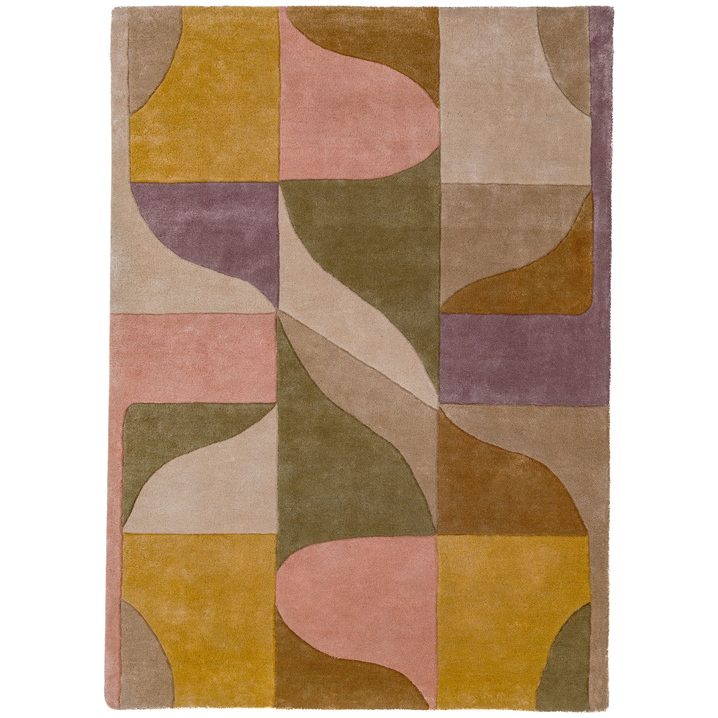 FLAIR RUGS Designteppich »ILLUMINATE, weich« rechteckig 8 mm Höhe Abstraktes Patchwork-Design, Viskoteppich mit schimmernden Glanz