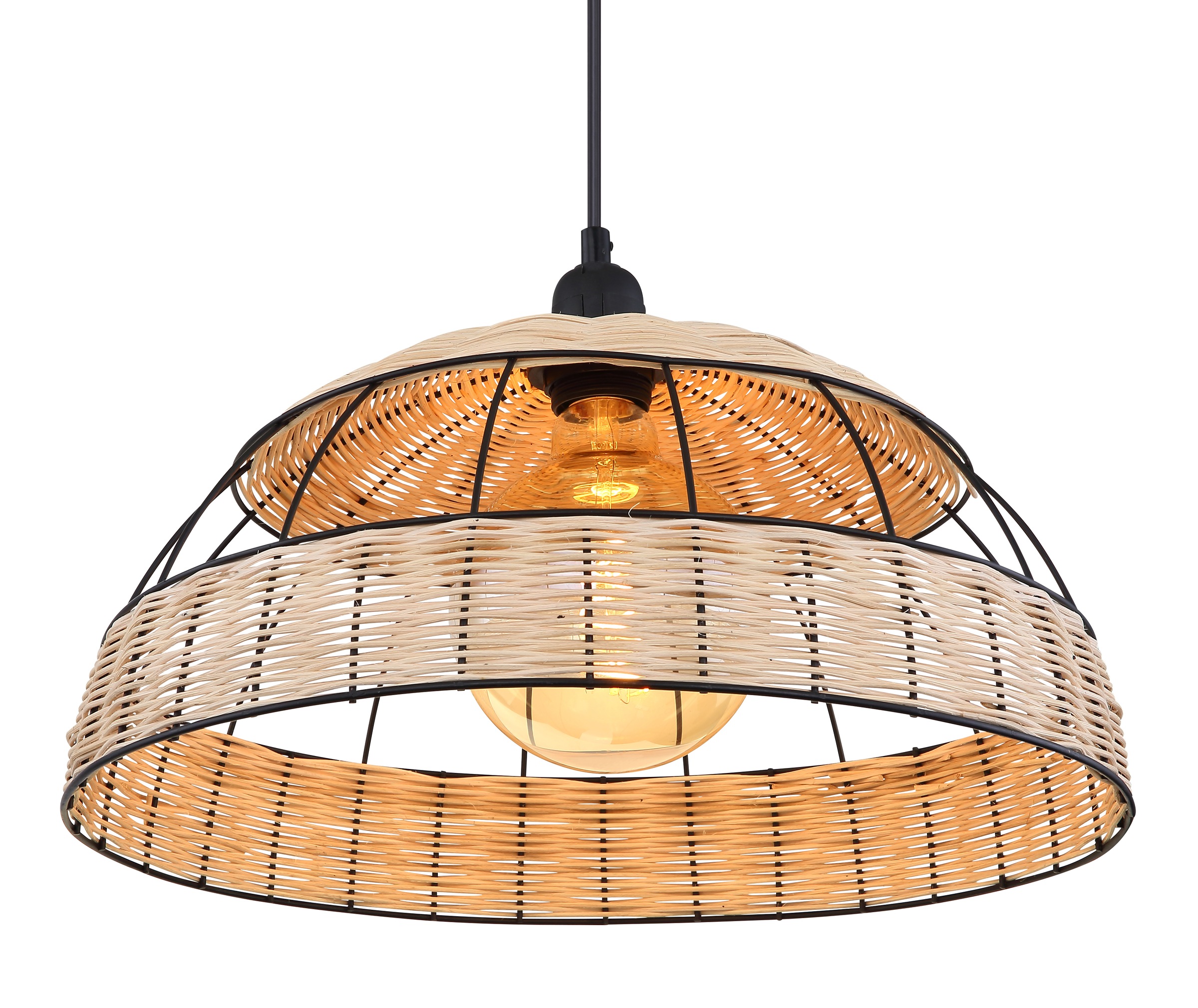 GLOBO LIGHTING Hängeleuchte »STRAHLER« E27 1 Stk. Hängeleuchte für Esszimmer Rattan
