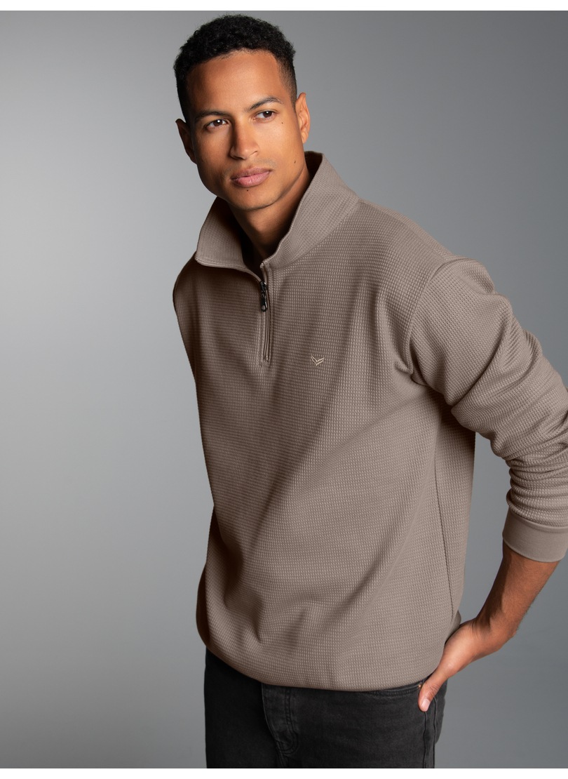 Thumbnail - Trigema Sweatshirt "TRIGEMA Troyer in Waffeloptik"