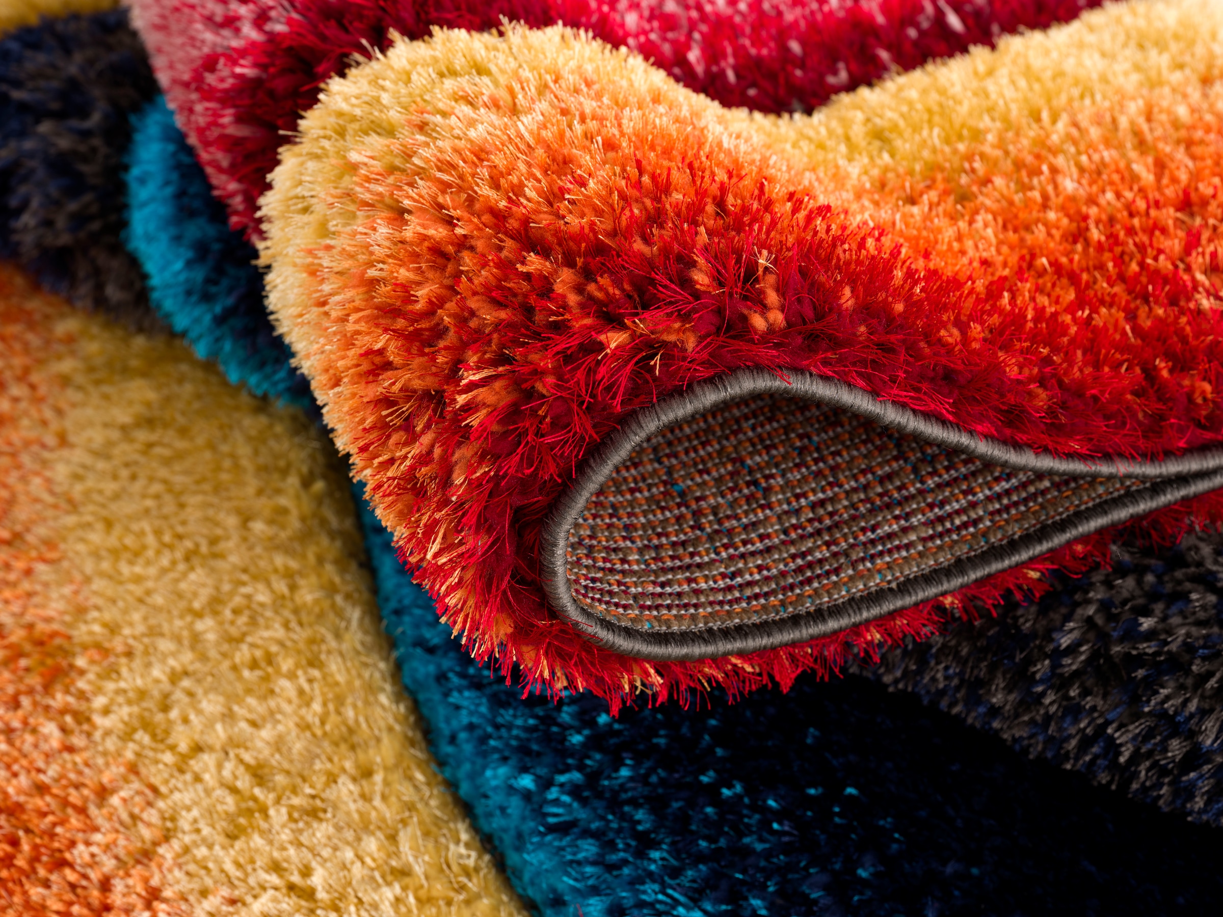 my home Hochflor-Teppich »Baldo«, rechteckig, 43 mm Höhe, mit handgearbeitetem Konturenschnitt, bunt, pflegeleicht, elegant