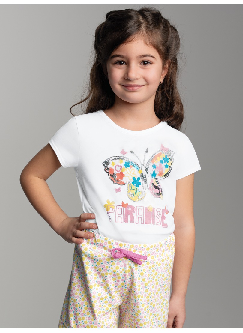 Thumbnail - Trigema T-Shirt "TRIGEMA T-Shirt mit buntem Schmetterling-Printmotiv" 1 Stk. tlg.