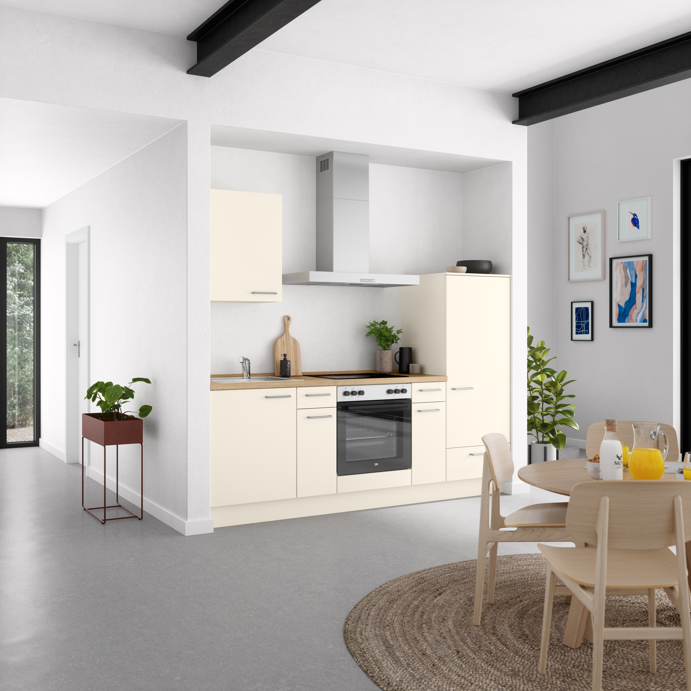 nobilia® Küchenzeile »"Touch I"«, vormontiert, Ausrichtung wählbar, Breite 240 cm, wahlw. mit E-Geräten