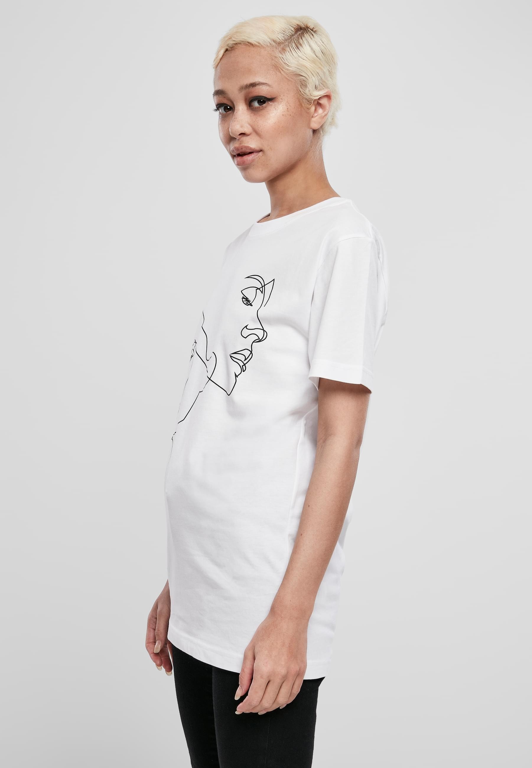 MisterTee Kurzarmshirt »MisterTee Damen Ladies One Line Tee«, (1 tlg.)
