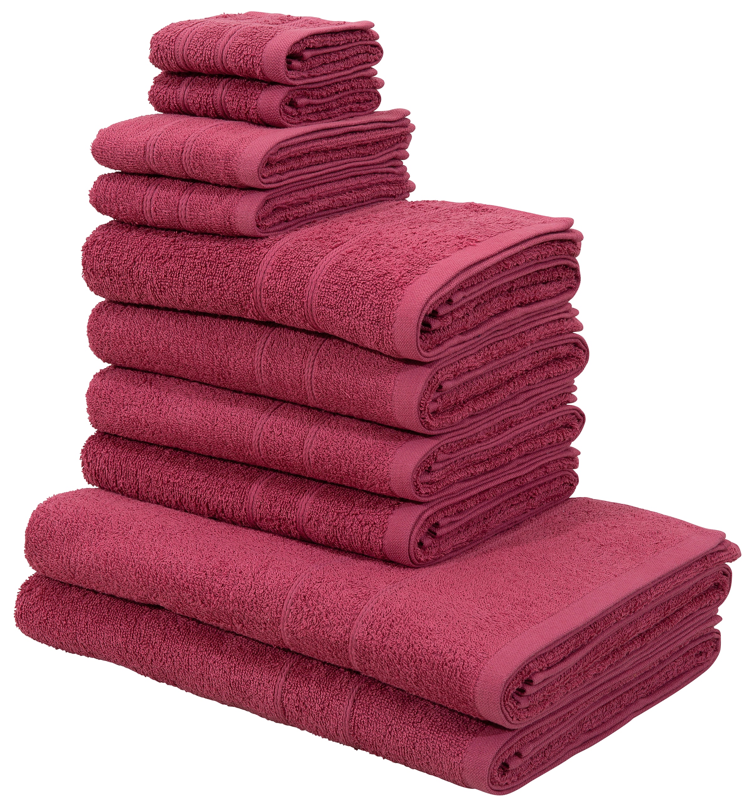 my home Handtuch Set »Inga«, Handtücher Walkfrottee, Handtuchset auf 10 100% aus Baumwolle BAUR Set, | mit Rechnung tlg., Bordüre, feiner