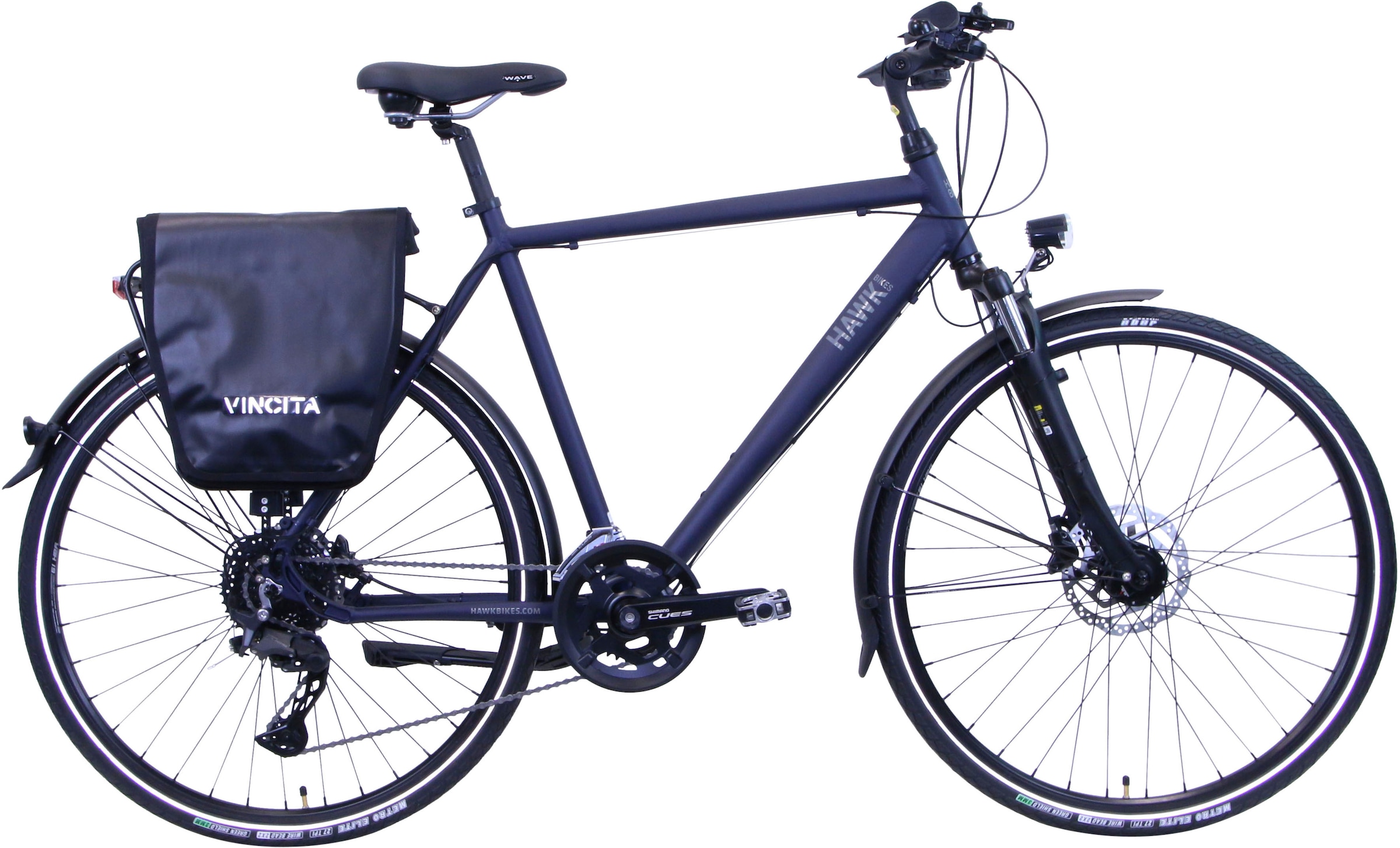 HAWK Bikes Trekkingrad »HAWK Trekking Gent Deluxe Plus Ocean Blue«, 20 Gang, Shimano, Shimano CUES Schaltwerk, für Herren