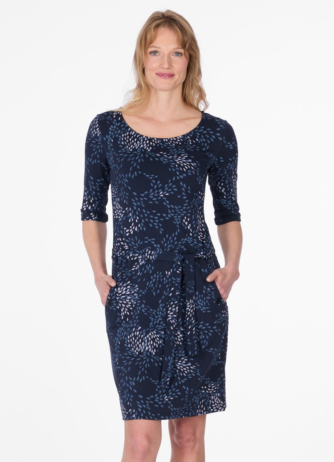 Ragwear "KENISHA PRINT B" unbrushed, im Basic-Fit mit 3/4-Arm, Bindeband und allover Print