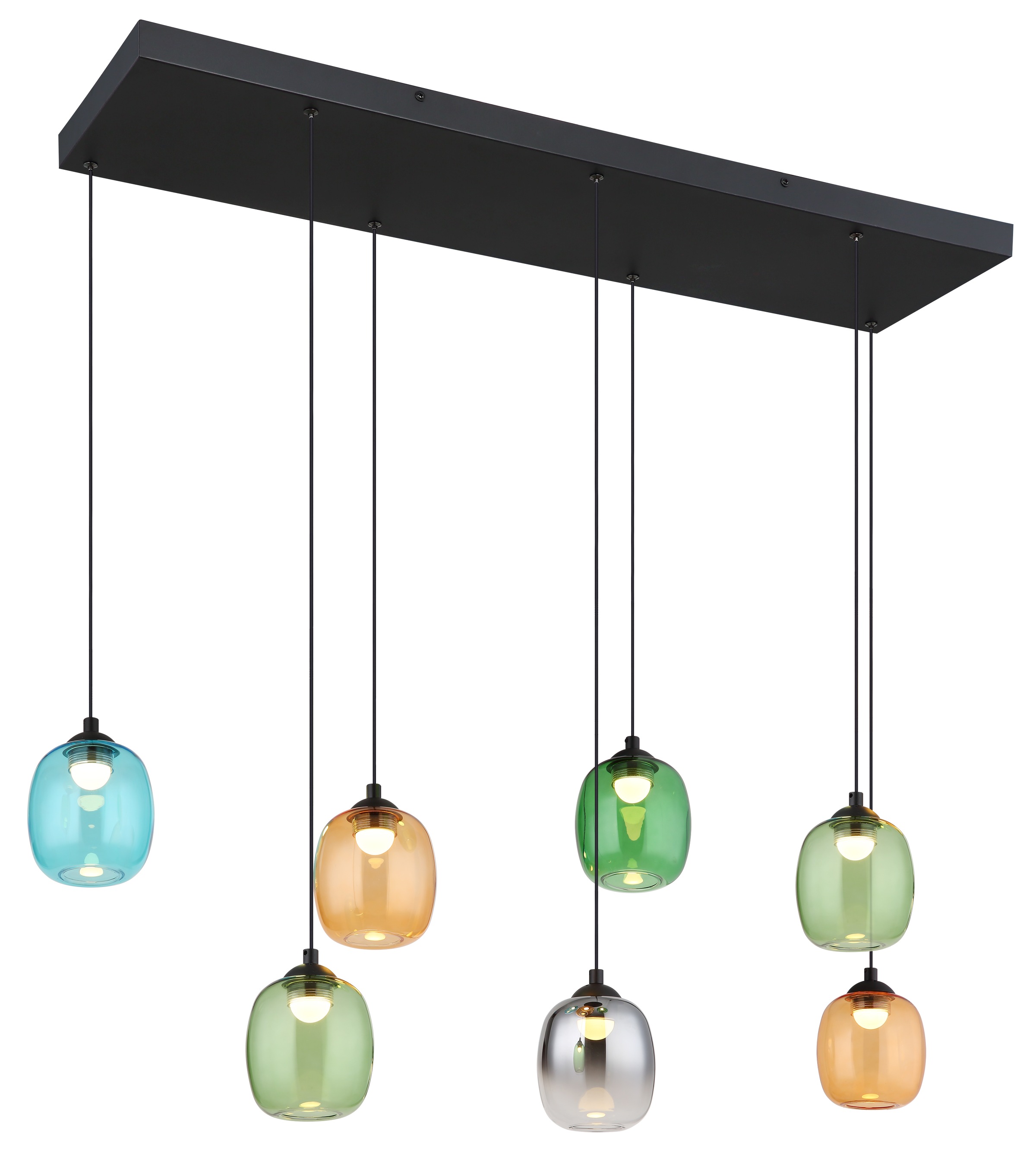 NOWA LED-Hängeleuchte »MINARA«, 1 flammig, Gläser, Hängelampe, Wohnzimmer, Esstisch