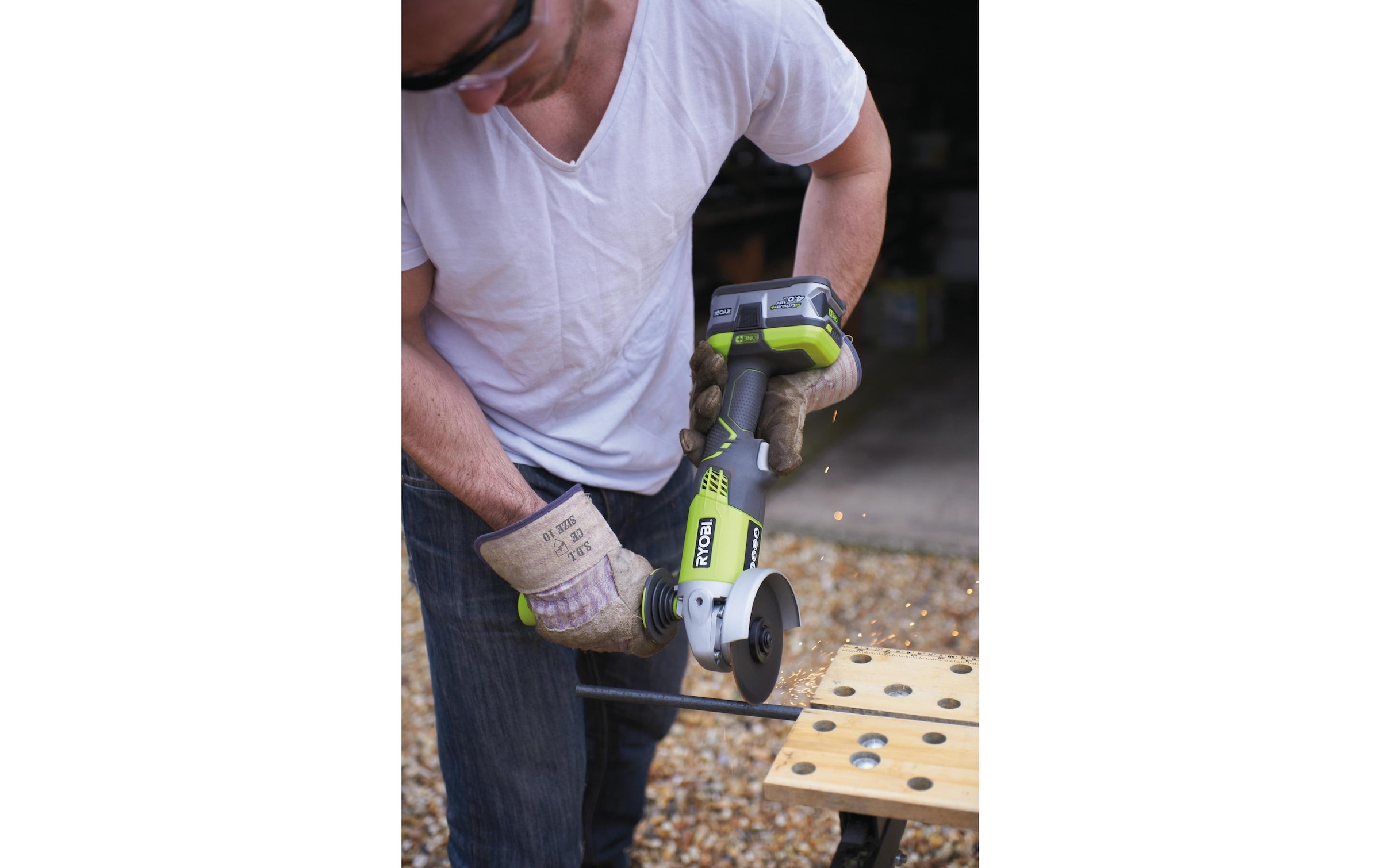 RYOBI Akku-Winkelschleifer »RYOBI R180AG-0, Solo, Ø 115 mm«