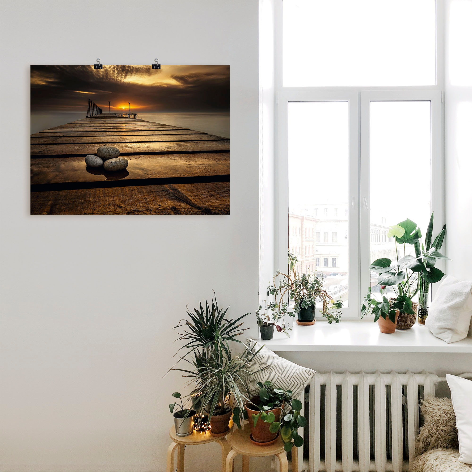 Artland Wandbild "Sonnenaufgang am Schwarzen Meer" Sonnenaufgang & -unterga günstig online kaufen