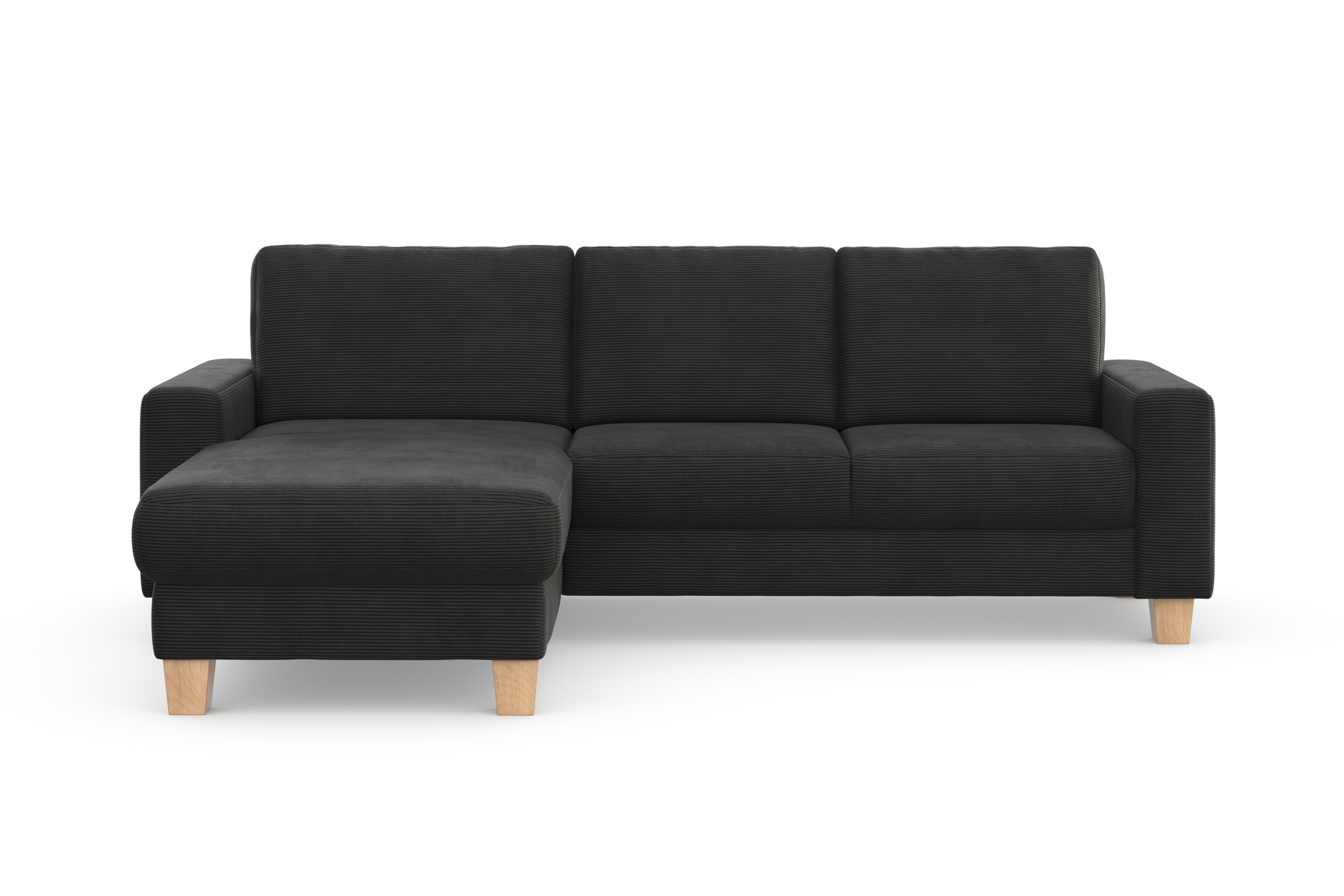 Home affaire Ecksofa »Summer L-Form«, mit Recamiere, mit oder ohne Bettfunktion und Bettkasten, Cord-Bezug
