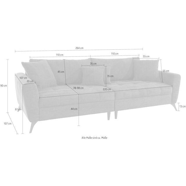 INOSIGN Big-Sofa »Lörby Luxus«, Belastbarkeit bis 140kg pro Sitzplatz, auch  mit Aqua clean-Bezug kaufen | BAUR