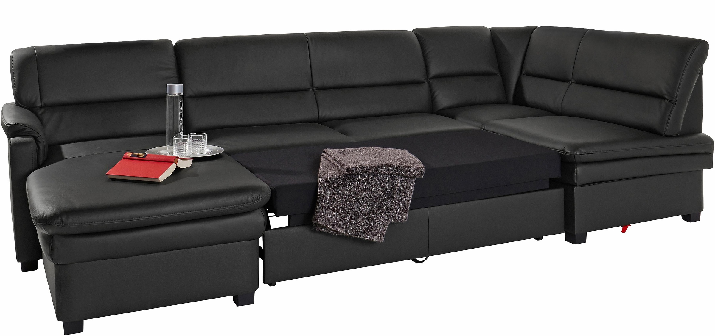 sit&more Wohnlandschaft »Pisa U-Form«, mit Federkern, wahlweise mit Bettfunktion
