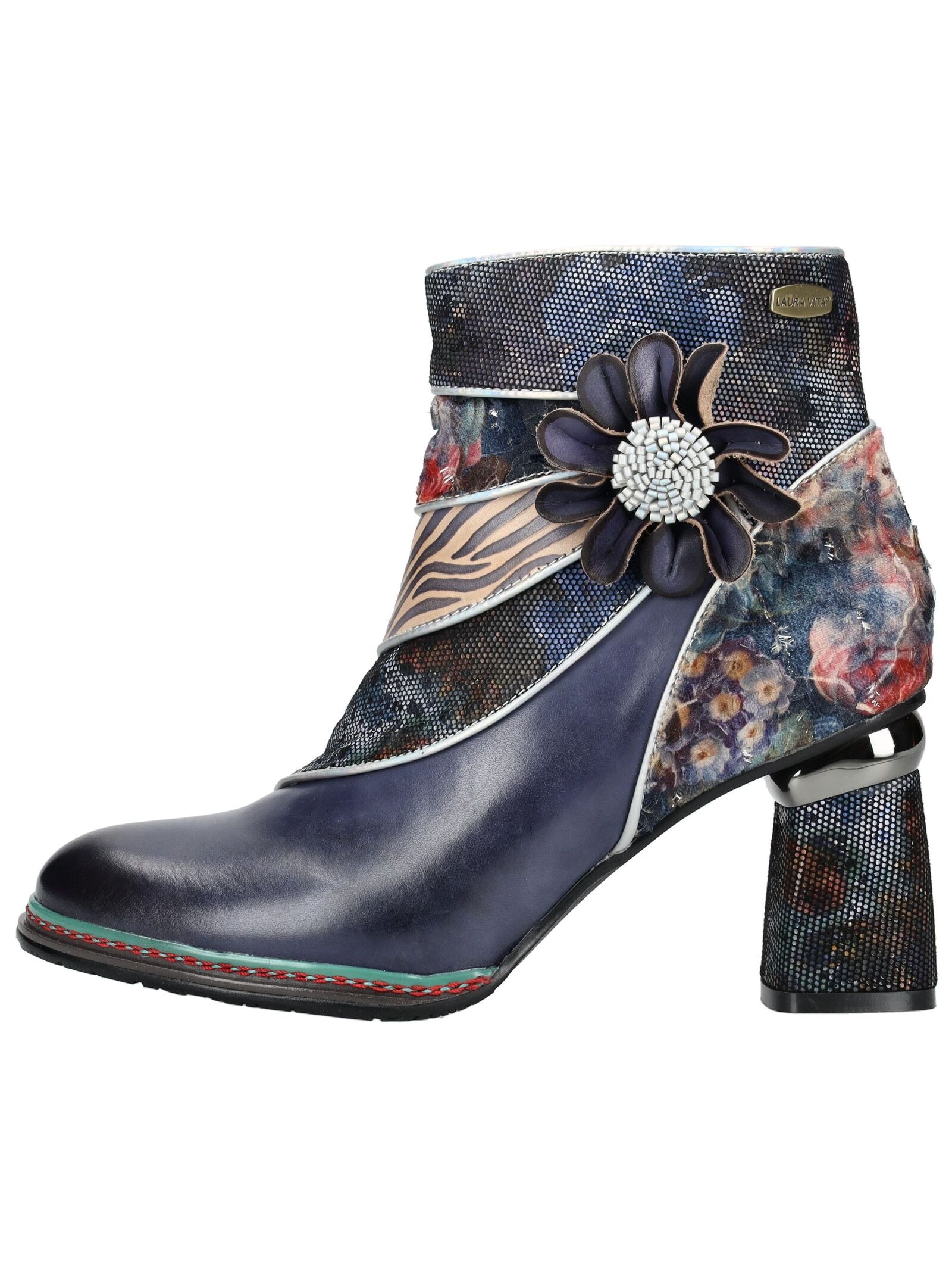 LAURA VITA High-Heel-Stiefelette »LAURA VITA Stiefelette Leder/Textil«