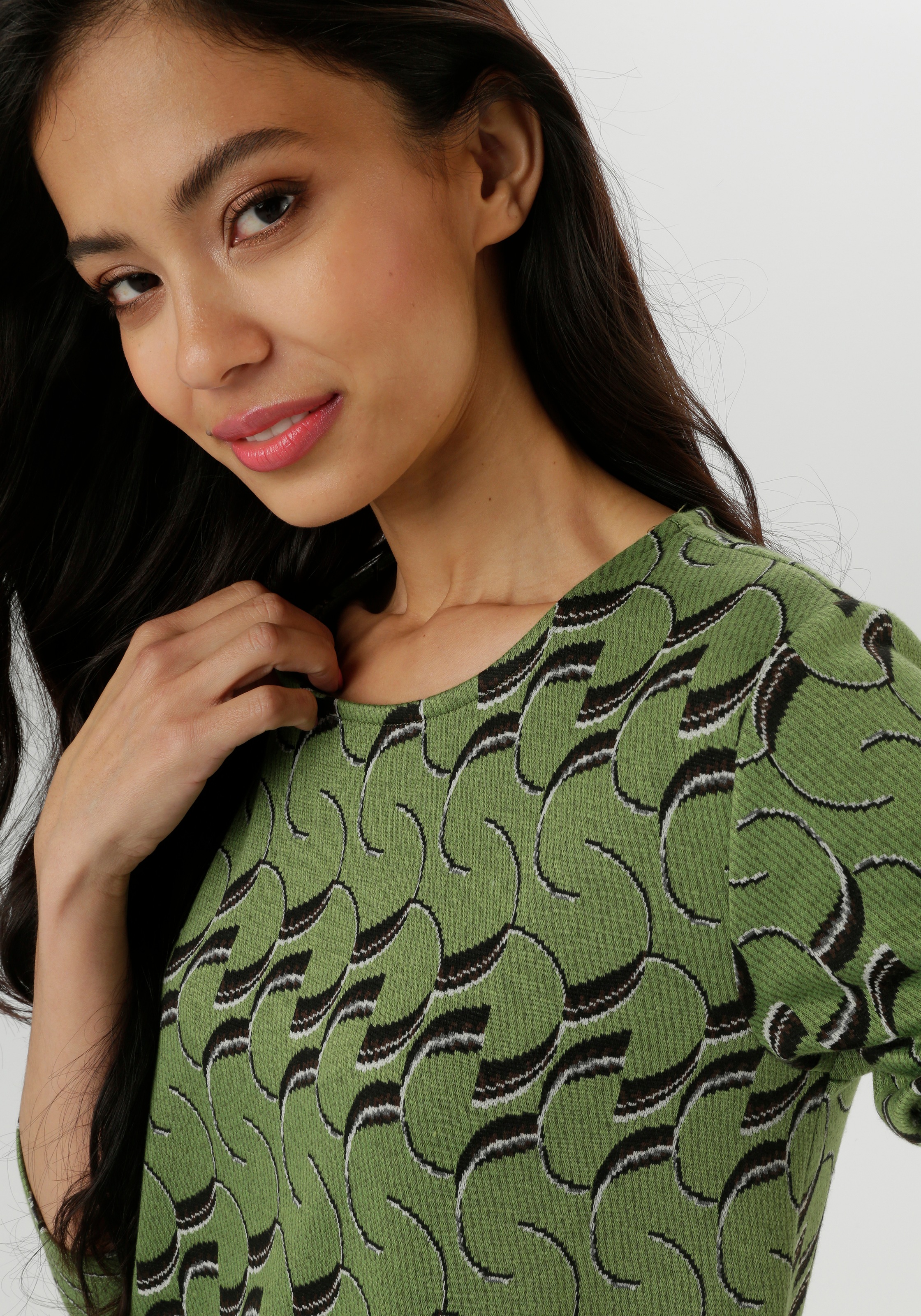 Thumbnail - Aniston SELECTED Jerseykleid mit trendiger Jaquardmusterung - NEUE KOLLEKTION