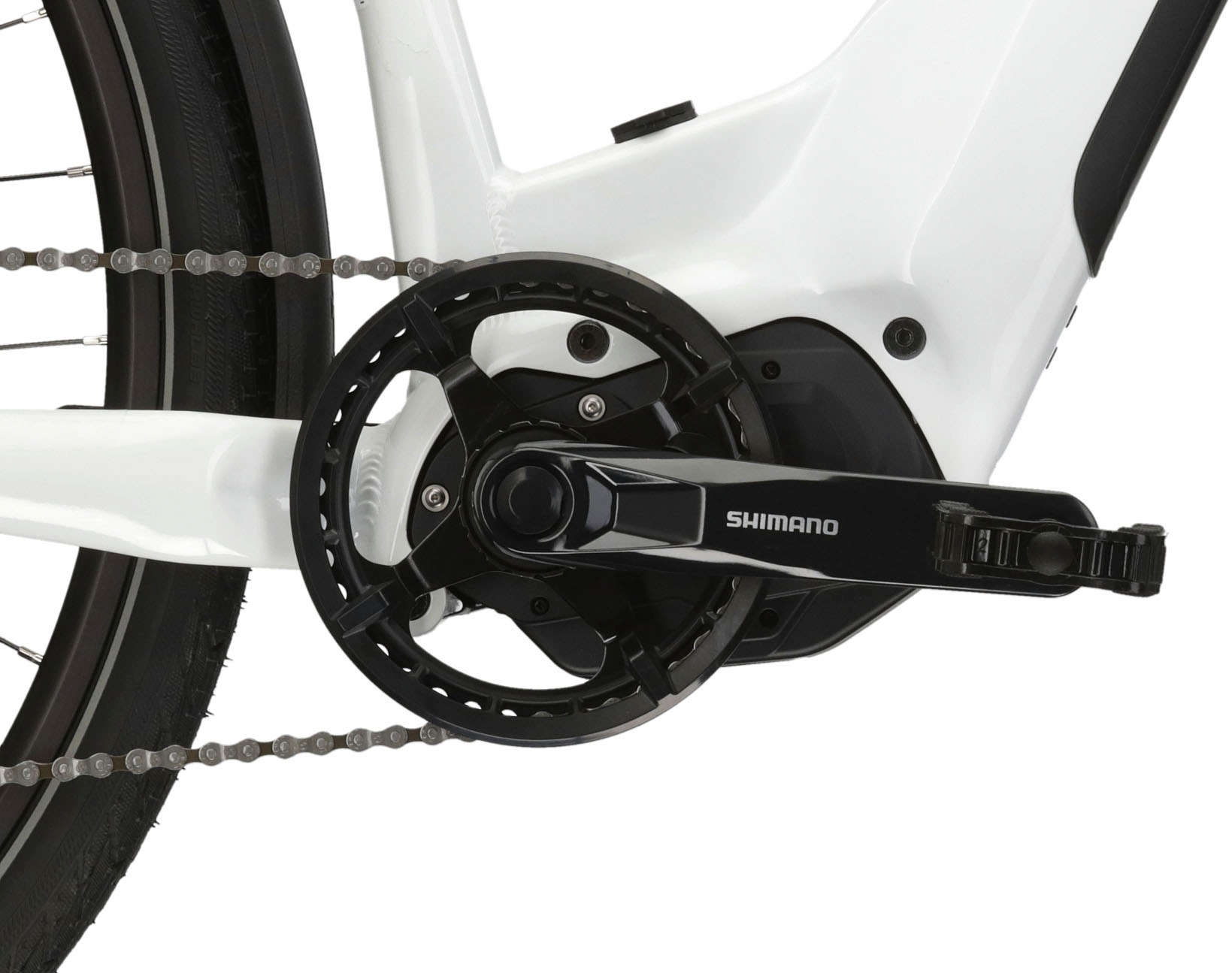 Kross E-Bike »KROSS E-Trekkingrad Trans 5.0 28" weiß 9 Gänge«, 9 Gang, microSHIFT, ADVENT M619, Mittelmotor 250 W