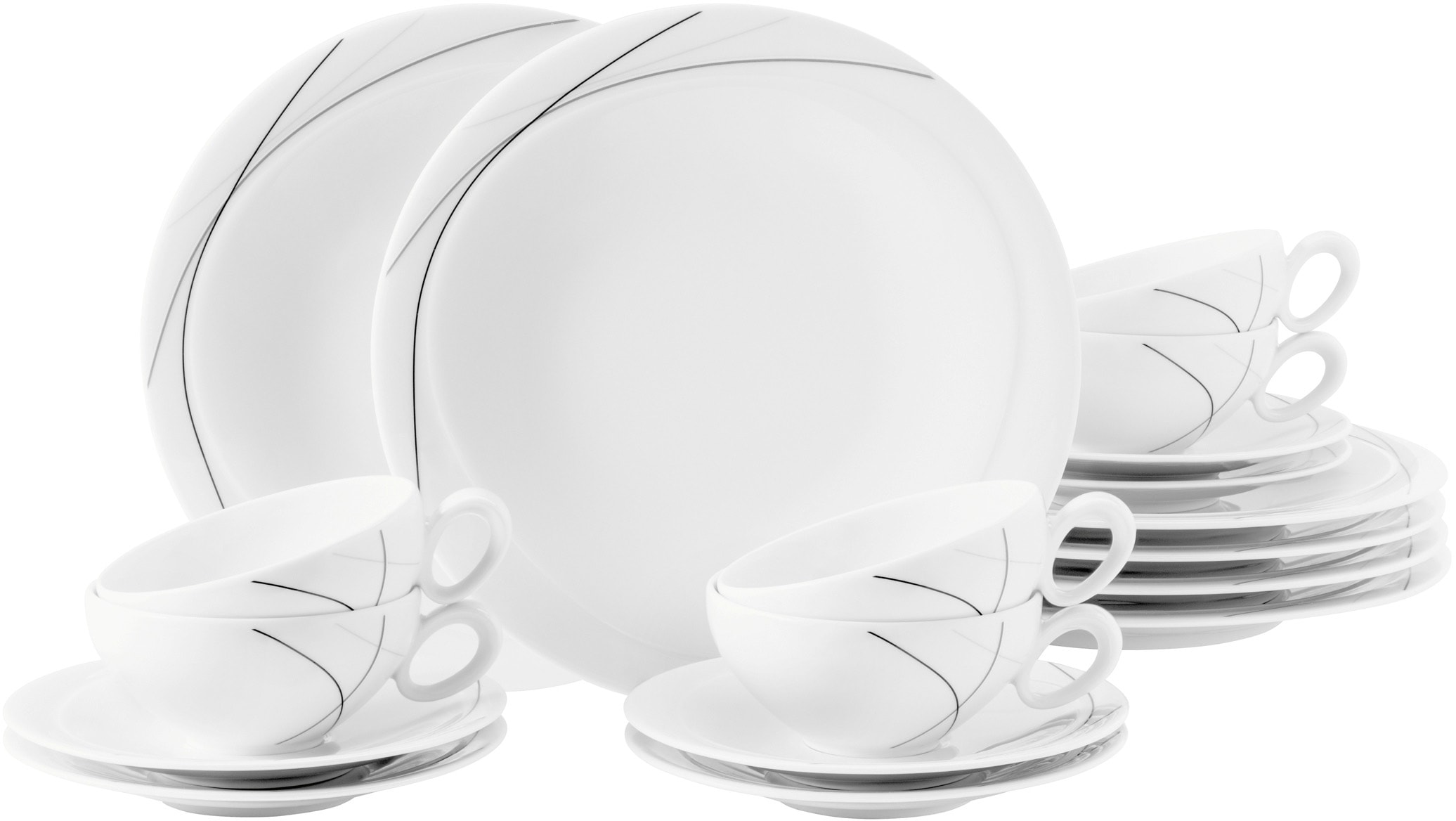 Seltmann Weiden Teeservice "Geschirr-Set Trio Highline" Tassen, Teller, Unt günstig online kaufen