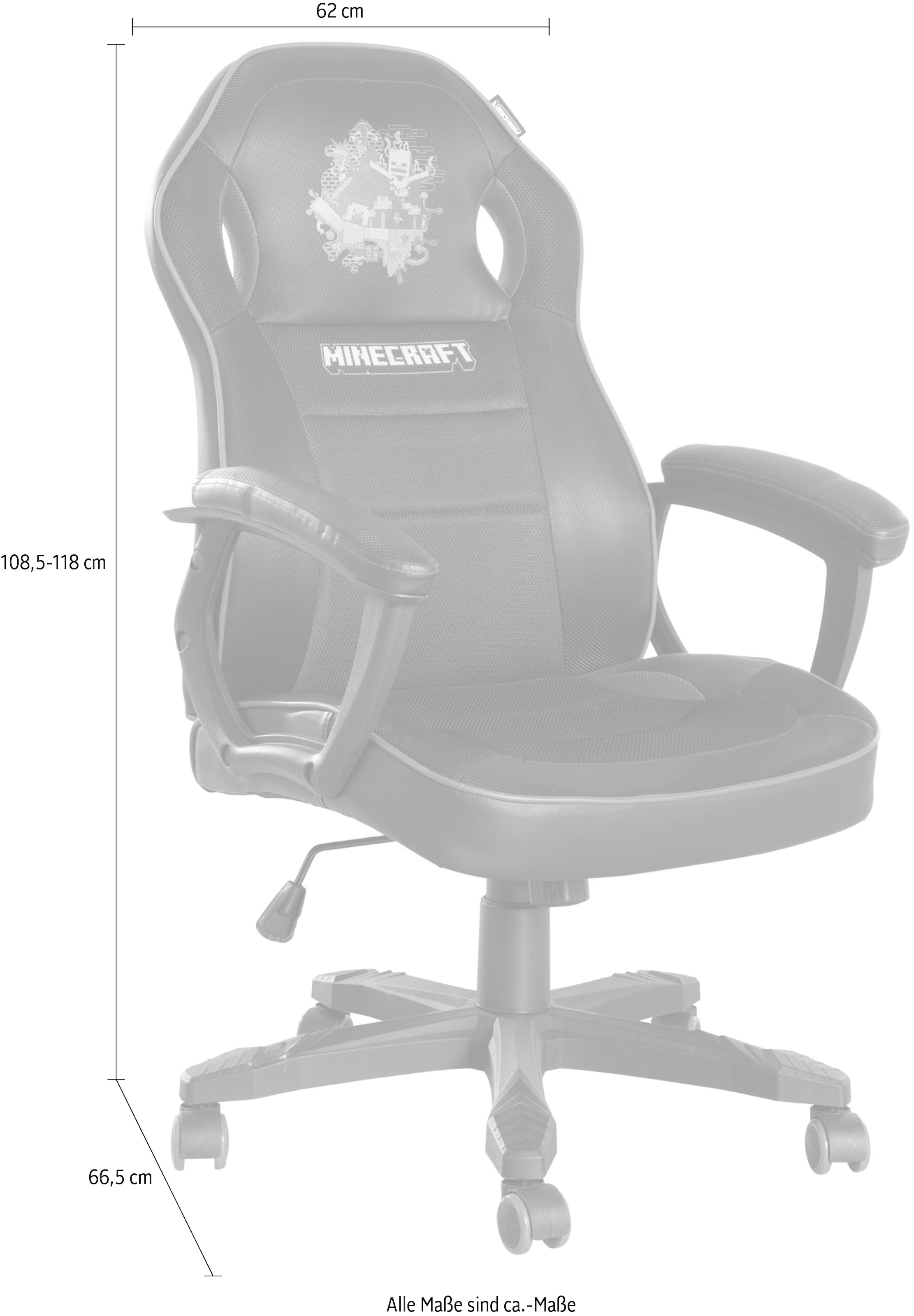 Phoenix Gaming-Stuhl () 1 Stk.rote Absetzungen, Racing Chair