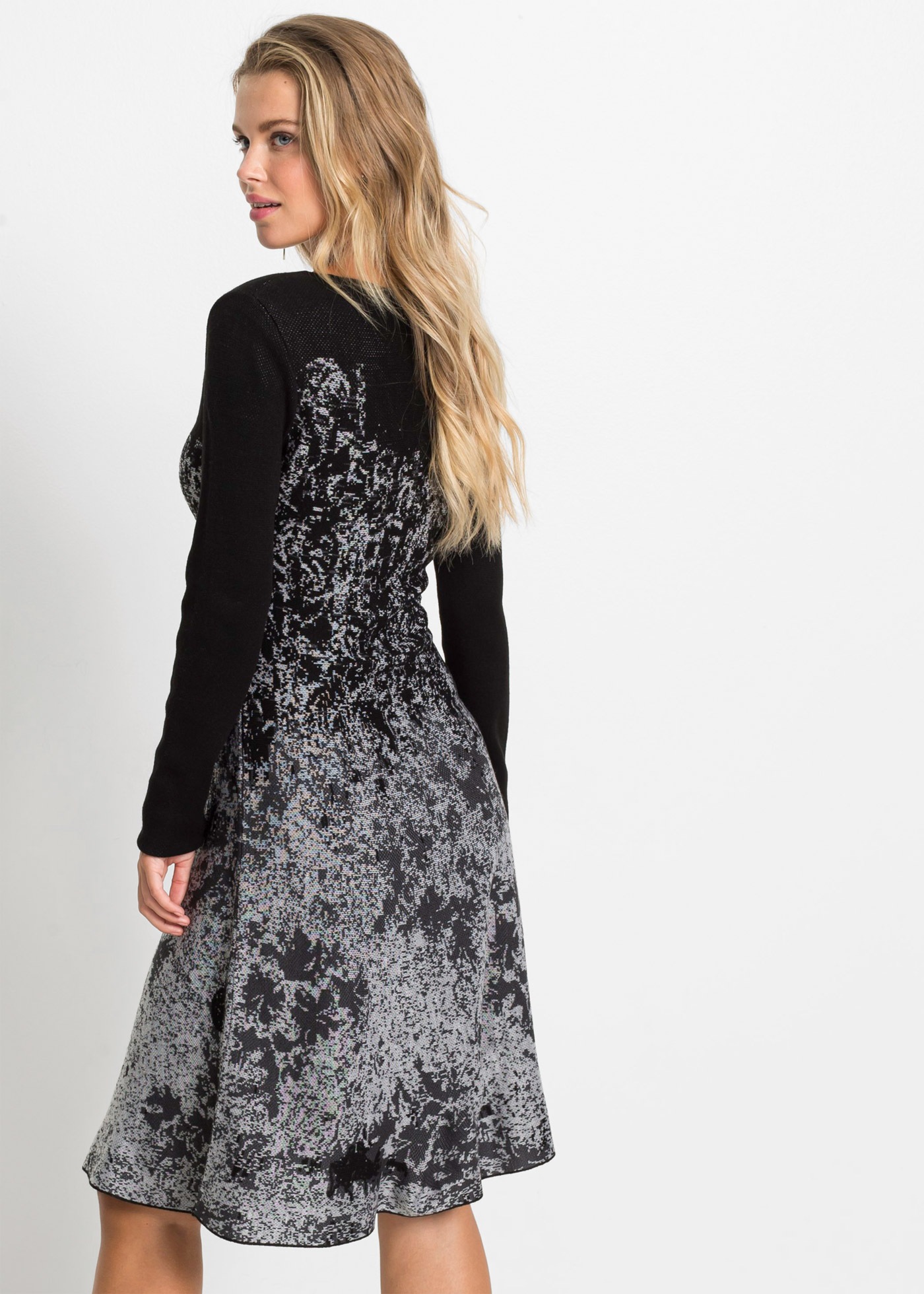 bonprix Strickkleid für besondere Anlässe, aus Polyacryl, ausgestellter Roc günstig online kaufen