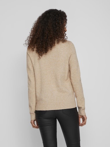 Vila V-Ausschnitt-Pullover "VIRIL V-NECK L/S KNIT TOP - NOOS" Materialmix, günstig online kaufen