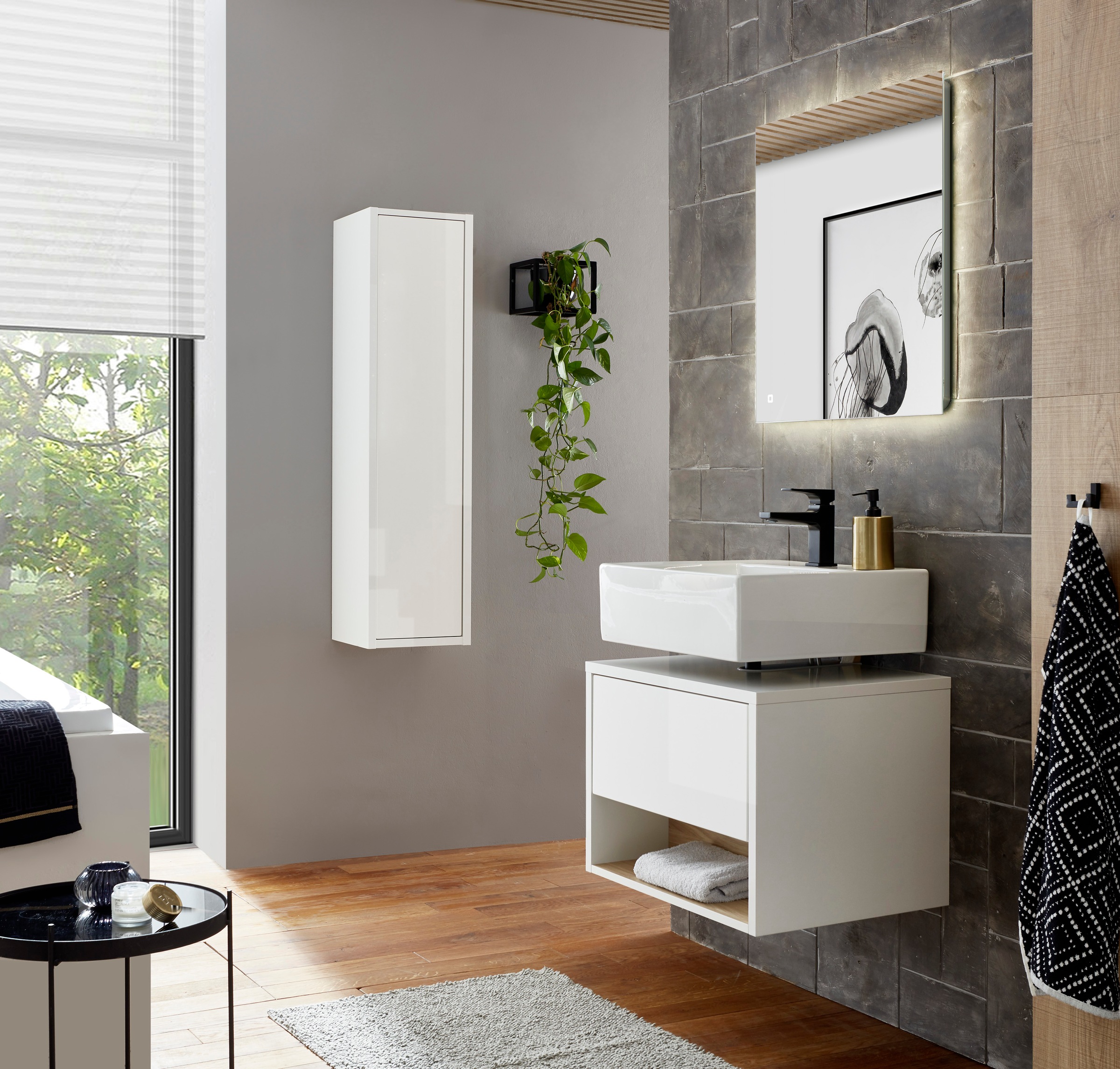 PLACES OF STYLE Badmöbel-Set "Studio Line, Bad im modernen Design, 3-teilig günstig online kaufen