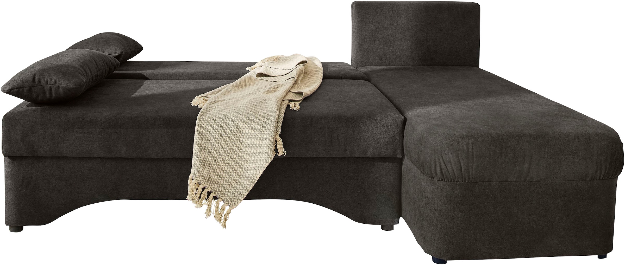 Jockenhöfer Gruppe Ecksofa »Starlight, L-Form, mit indirekter dimmbarer LED-Beleuchtung«, Gästebettfunktion; Stauraum/Bettkasten, mit Kissen