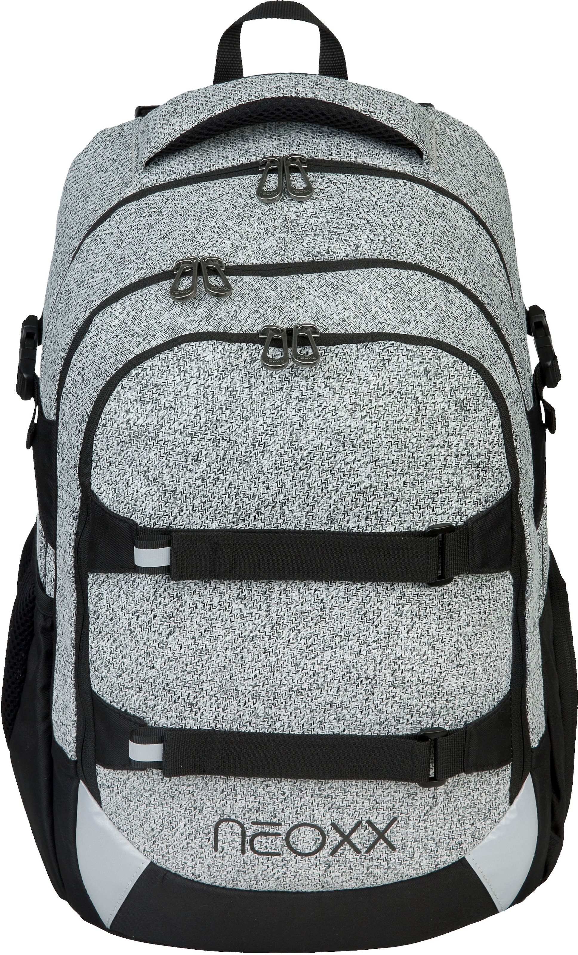 neoxx Schulrucksack "Active, Wool the World", reflektierende Details, aus recycelten PET-Flaschen