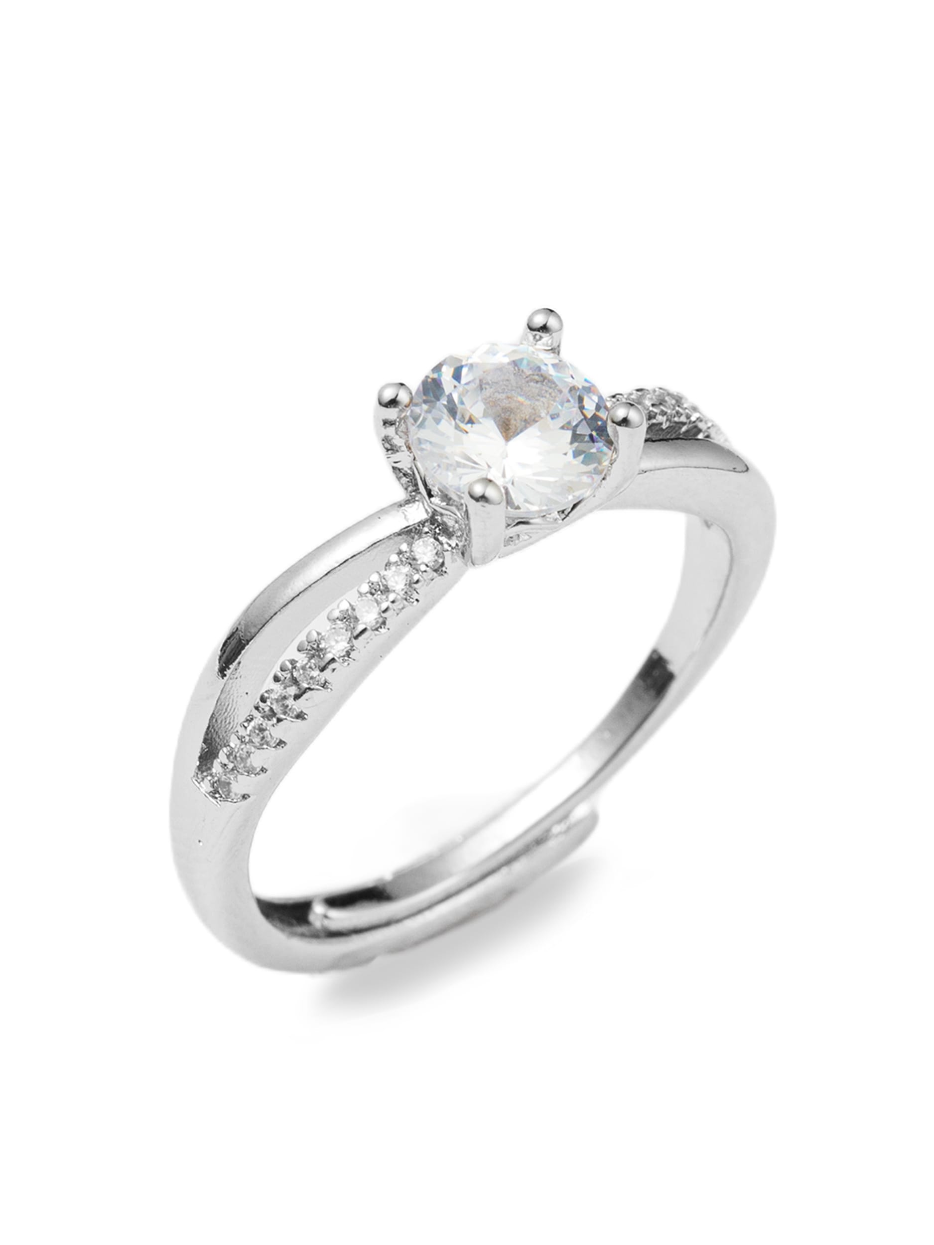 Aniston JEWELRY & WATCHES Fingerring »Schmuck Geschenk Kupfer Vorsteck Verlobung Solitär Größenverstellbar« Made in Germany - mit Zirkonia (synth.)