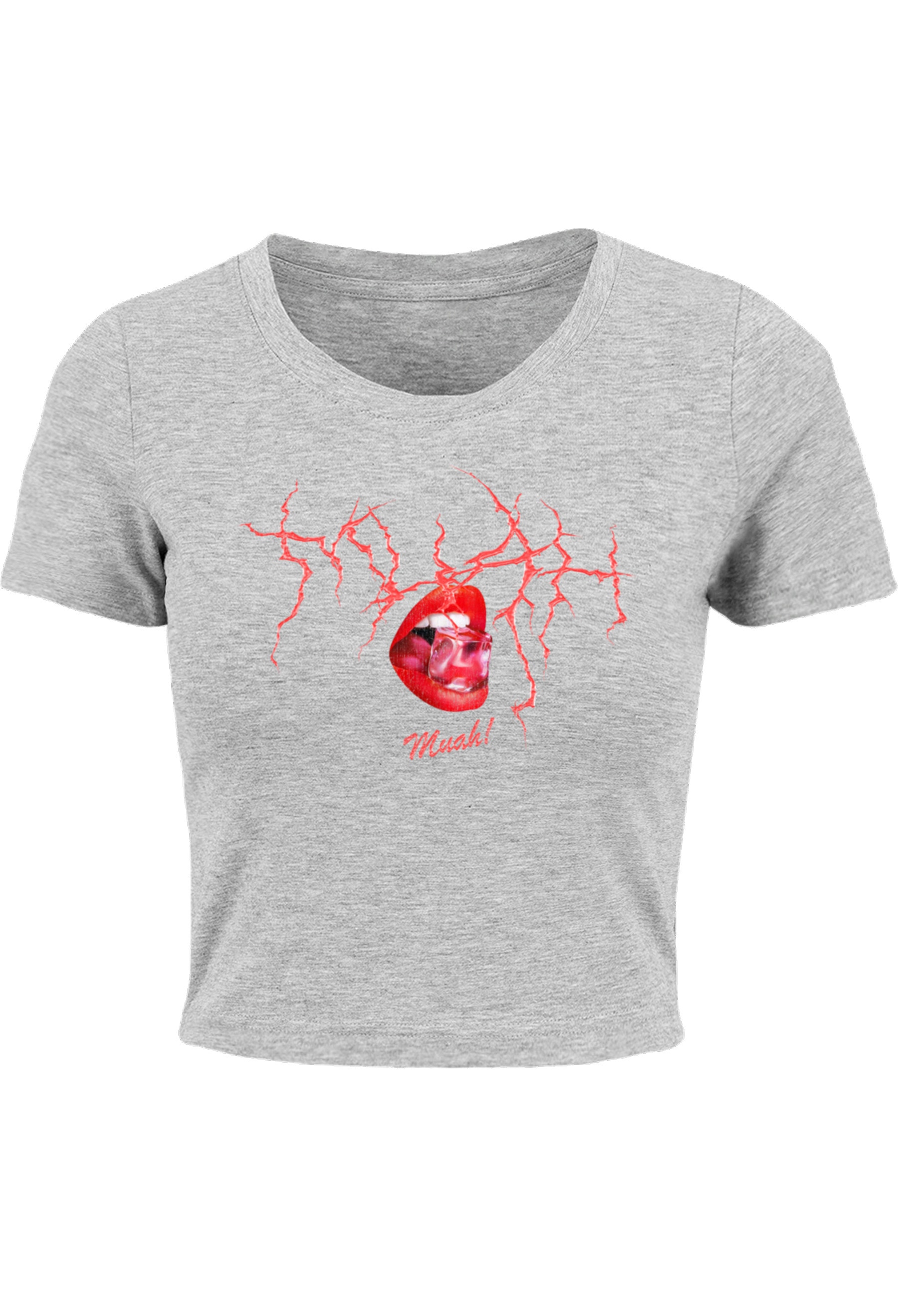 Miss Tee T-Shirt "Miss Tee Damen Muah Cropped Tee" 1 Stk. günstig online kaufen