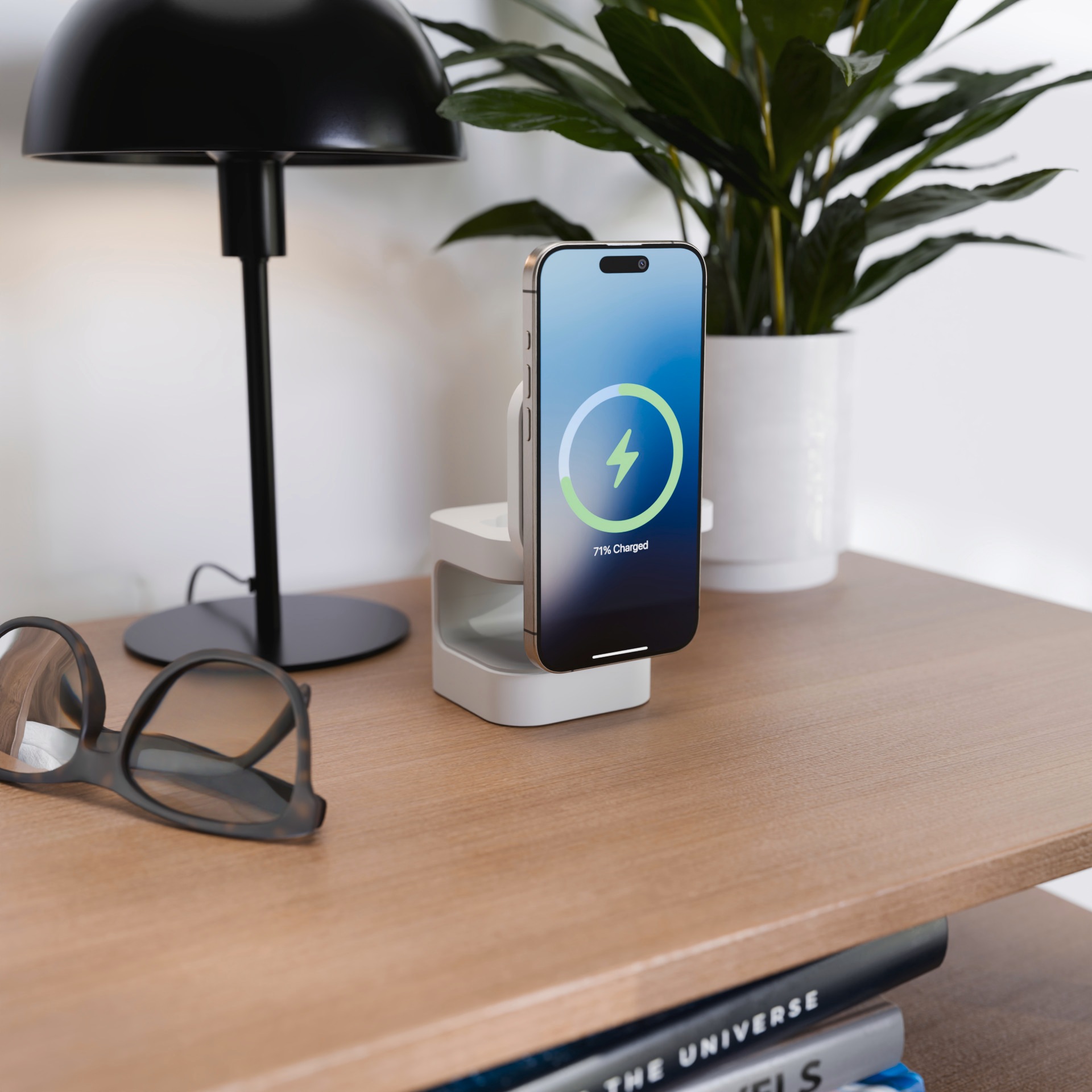Targus Wireless Charger »Hyperjuice Qi2 3-in-1 Magnetic Charging Stand«