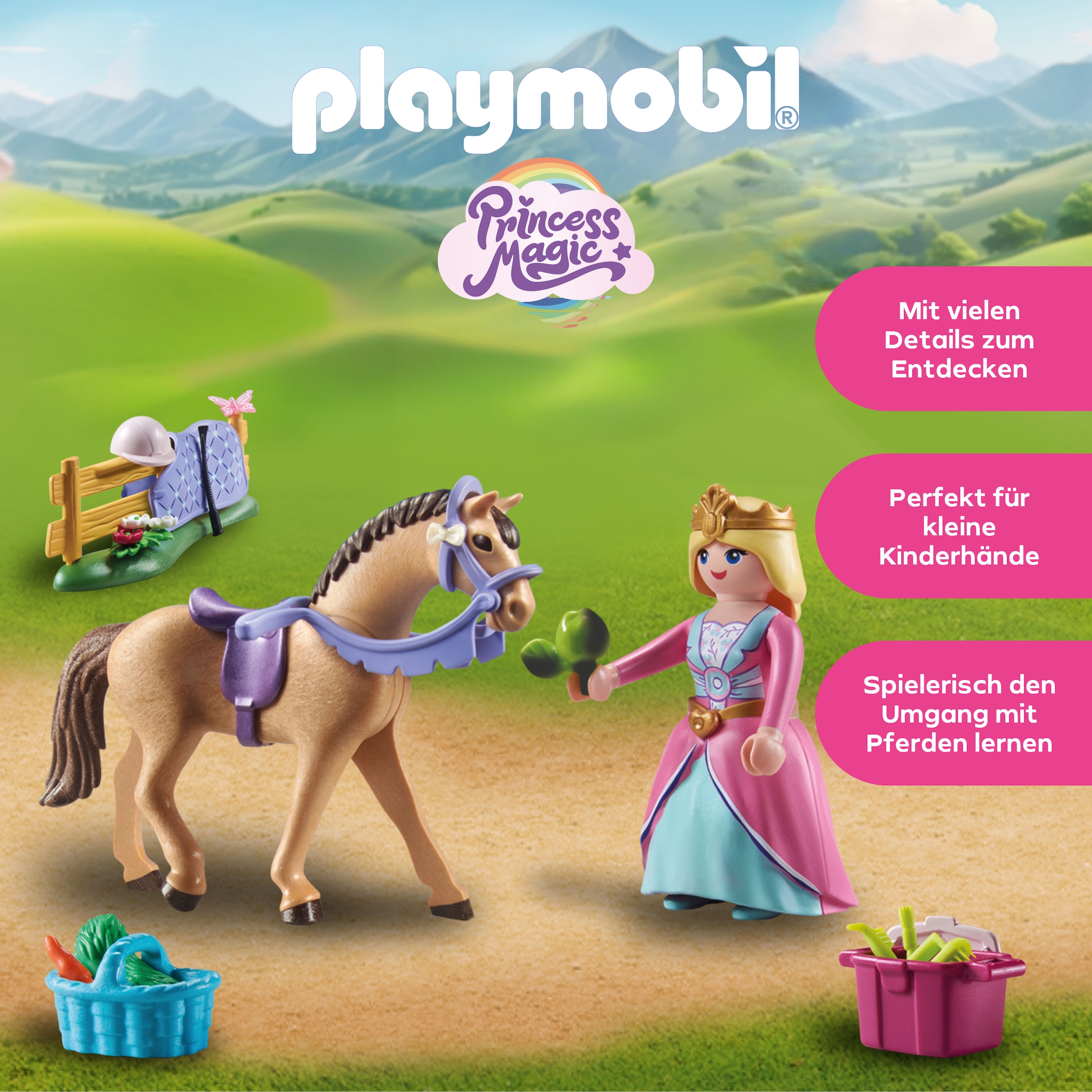 Playmobil® Konstruktions-Spielset »Prinzessin mit Pferd (71801), Playmobil Princess Magic«, (39 St.), Made in Europe