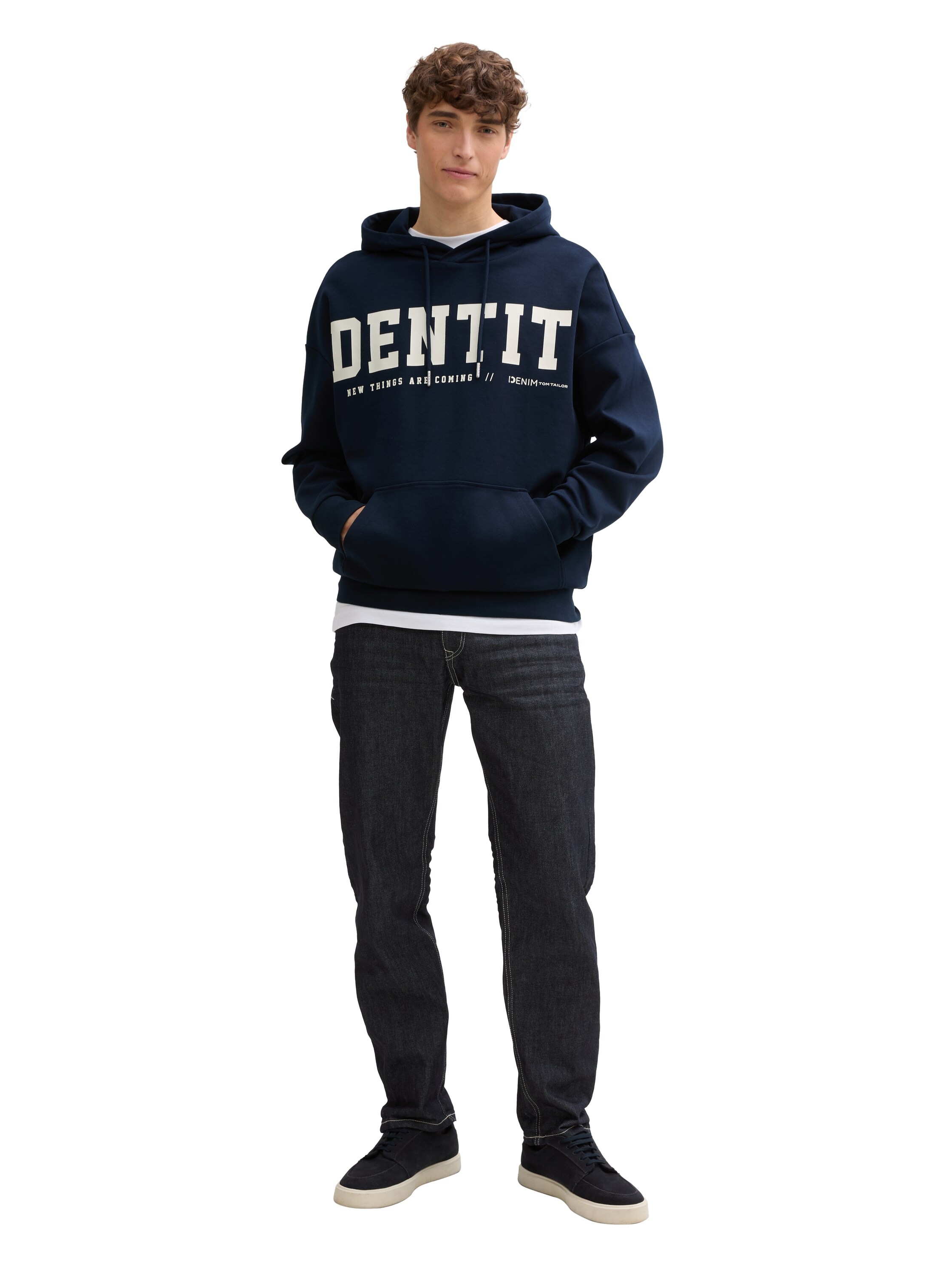 TOM TAILOR Denim Kapuzensweatshirt, mit Statement-Print
