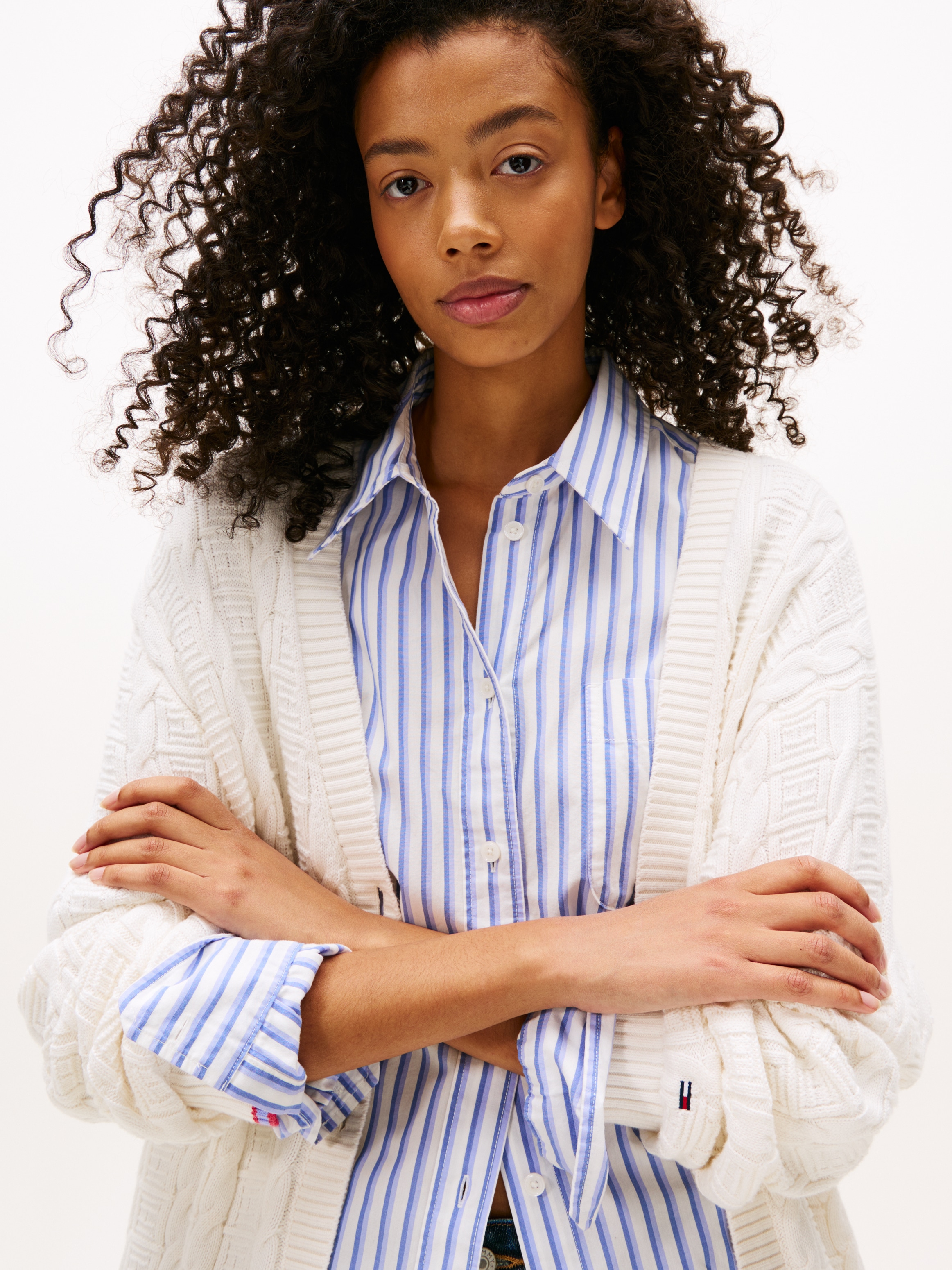 Tommy Jeans Strickjacke »TJW CABLE CARDIGAN«, mit Zopfmuster