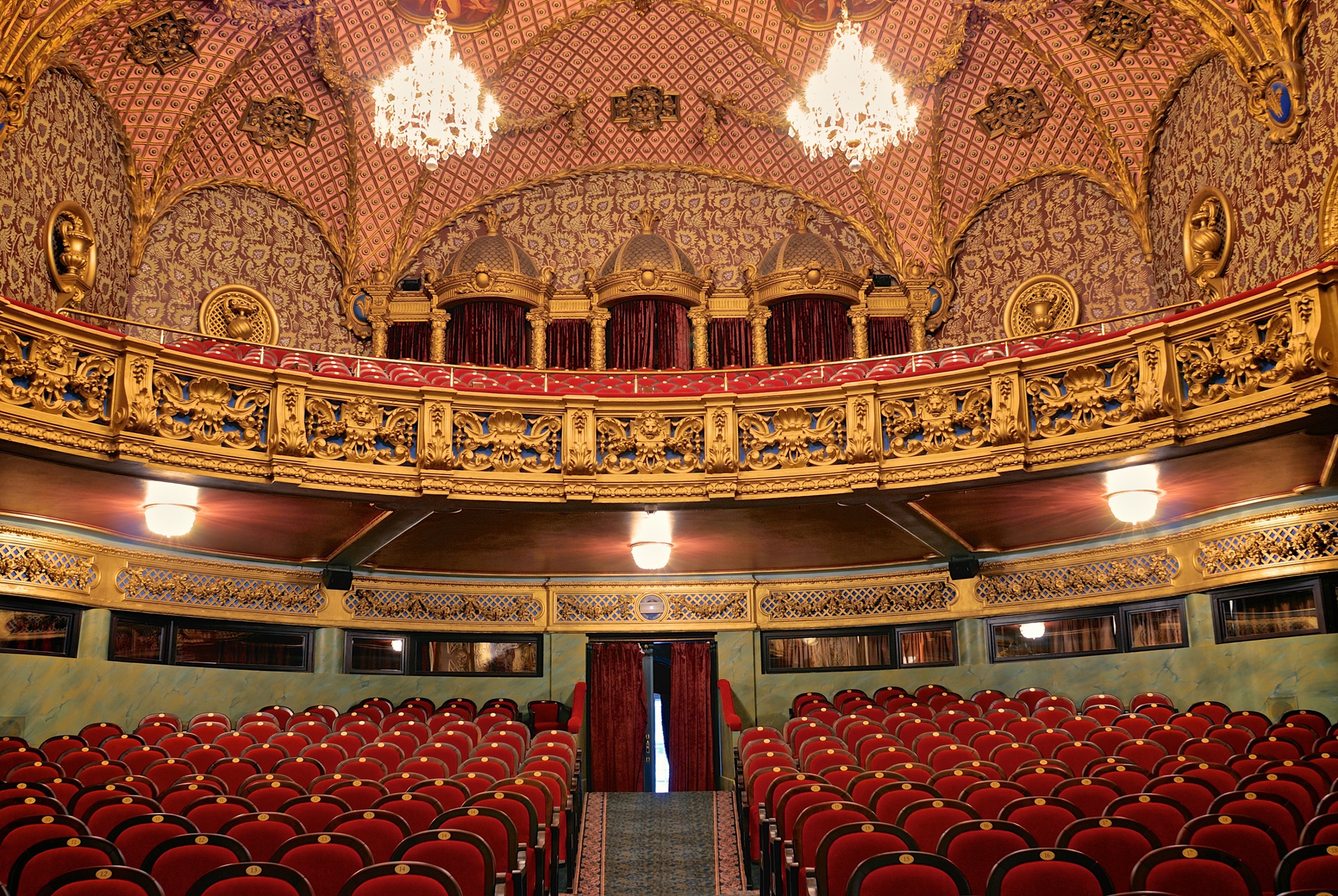 Papermoon Fototapete "ARCHITEKTUR-THEATER ALT LUXUS BAROCK KUNST BALKON HALLE"