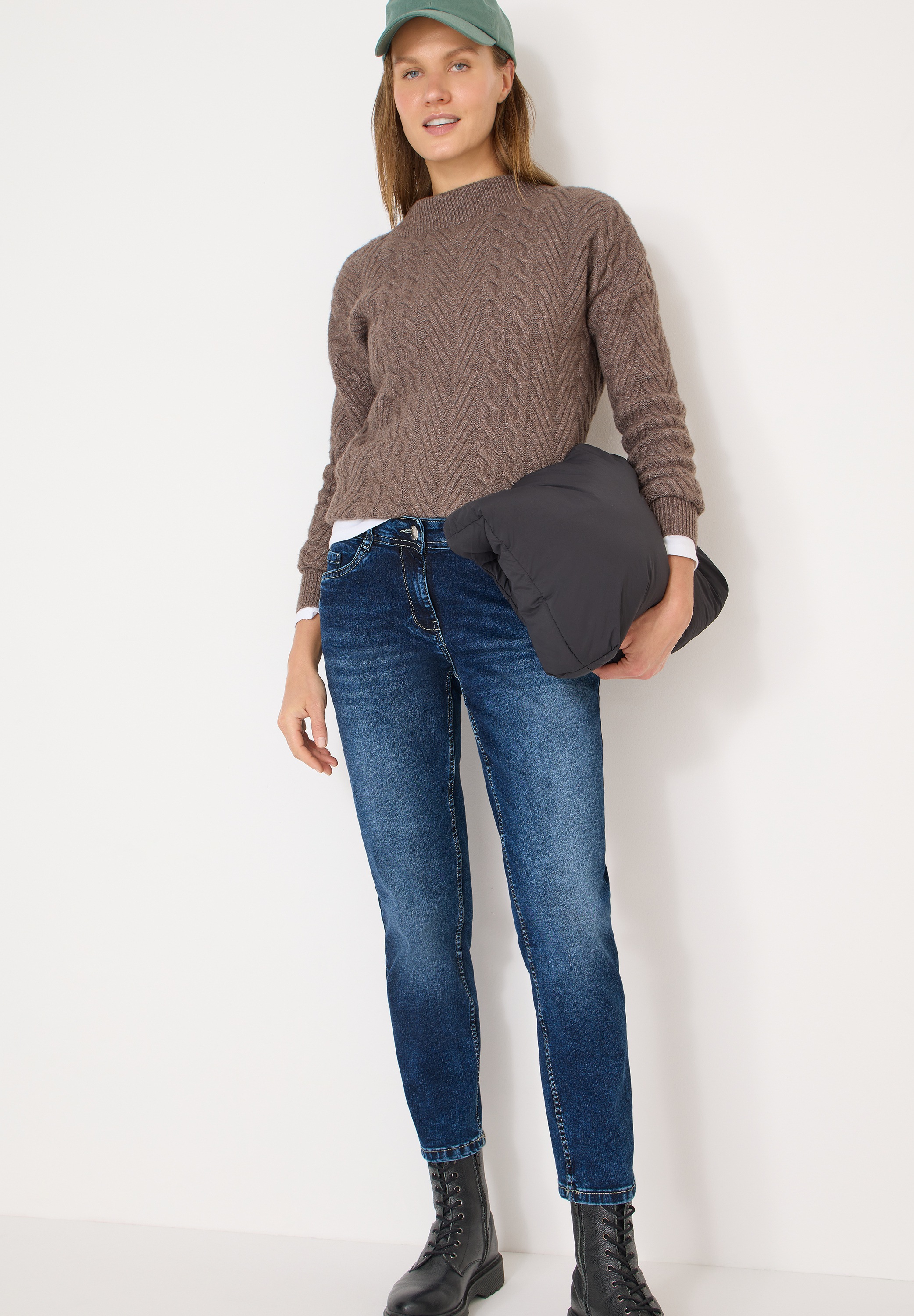 Cecil Scarlett Slim-Fit Jeans Women's Mid Blue 25/30 3