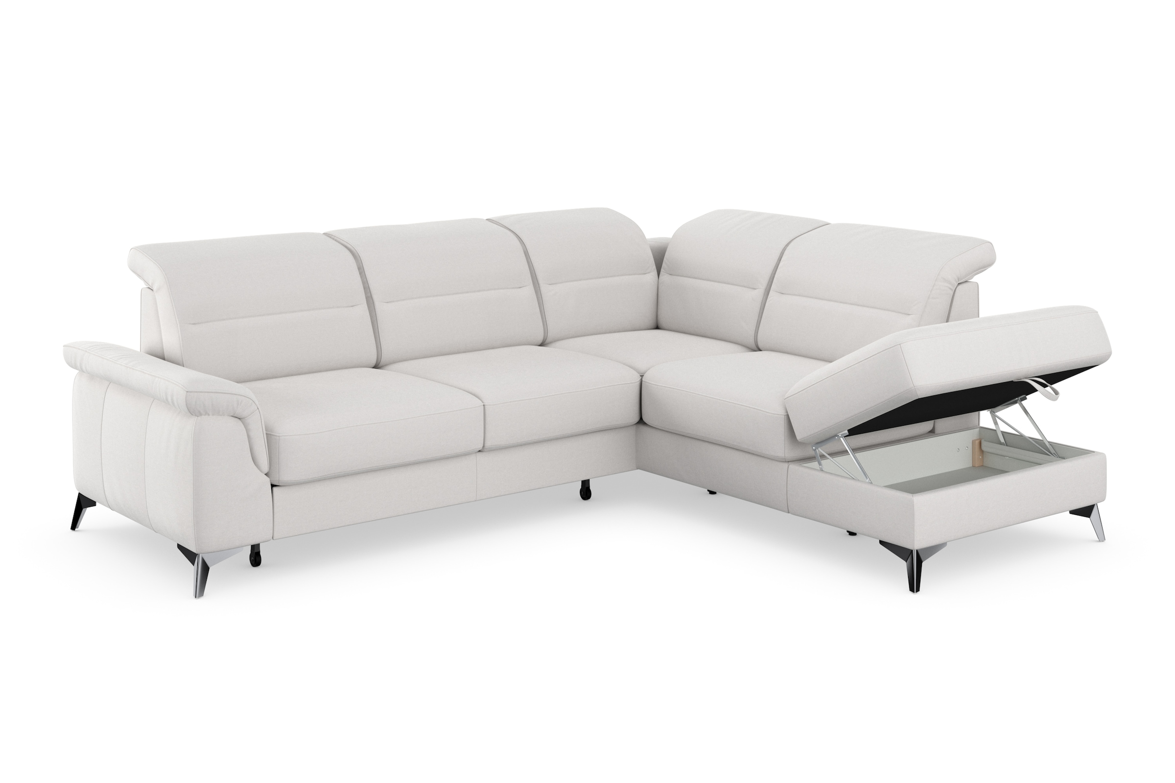 sit&more Ecksofa »Sinatra L-Form«, mit Ottomane, optional mit Kopfteilverstellung und Armteilfunktion