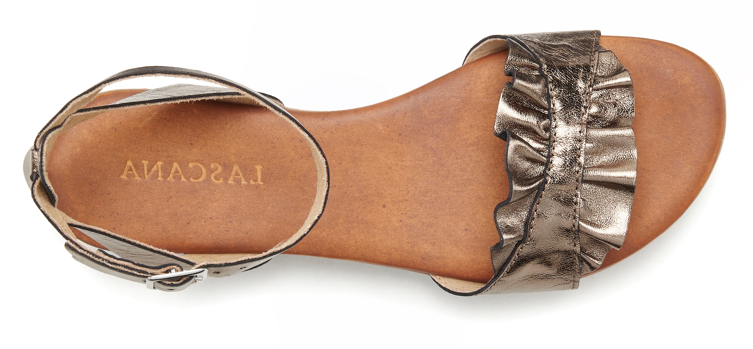LASCANA Sandale »Sommerschuh«, Sandalette, Sommerschuh, offener Schuh aus Leder