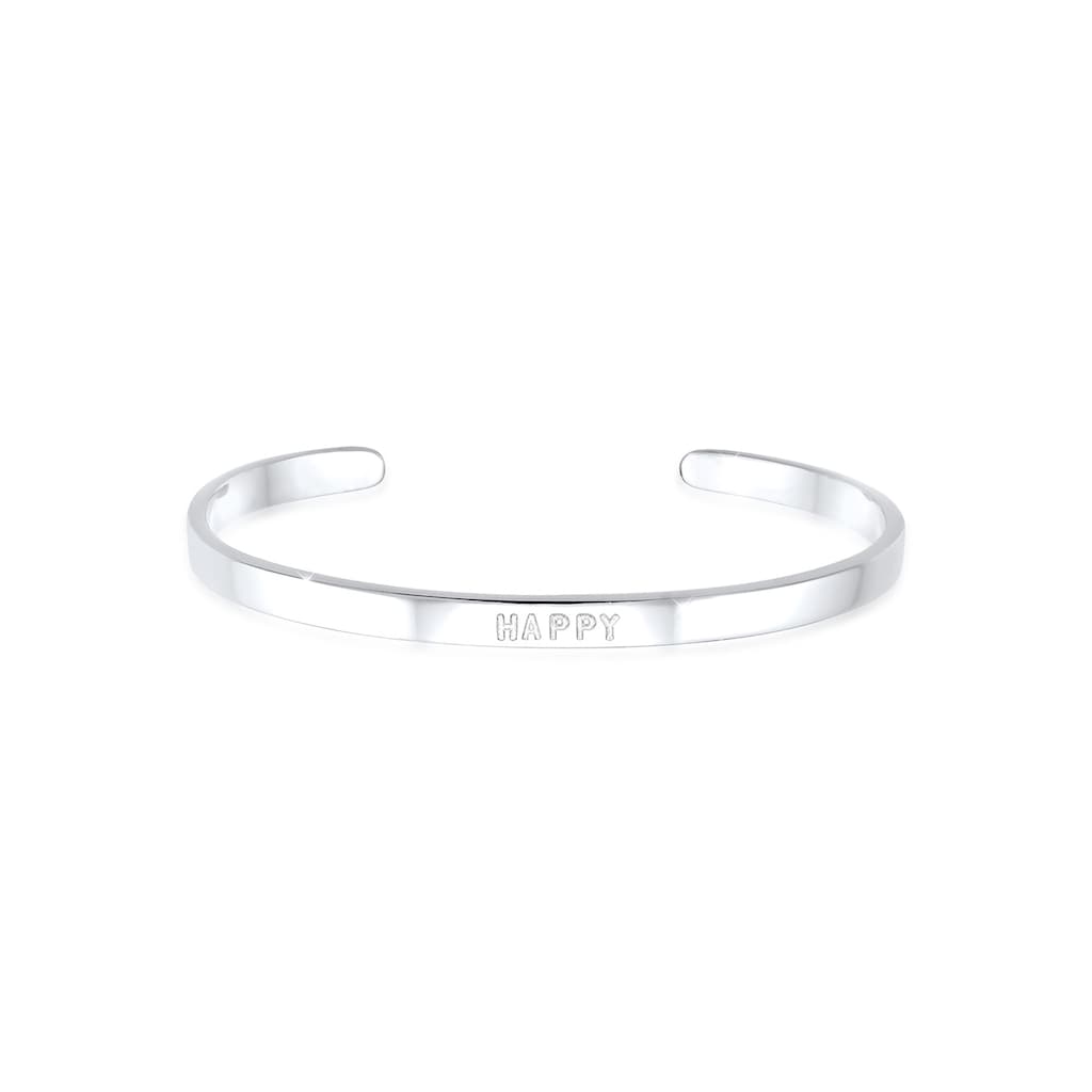 Elli Armreif »HAPPY Wording Schriftzug Trend 925 Sterling Silber«