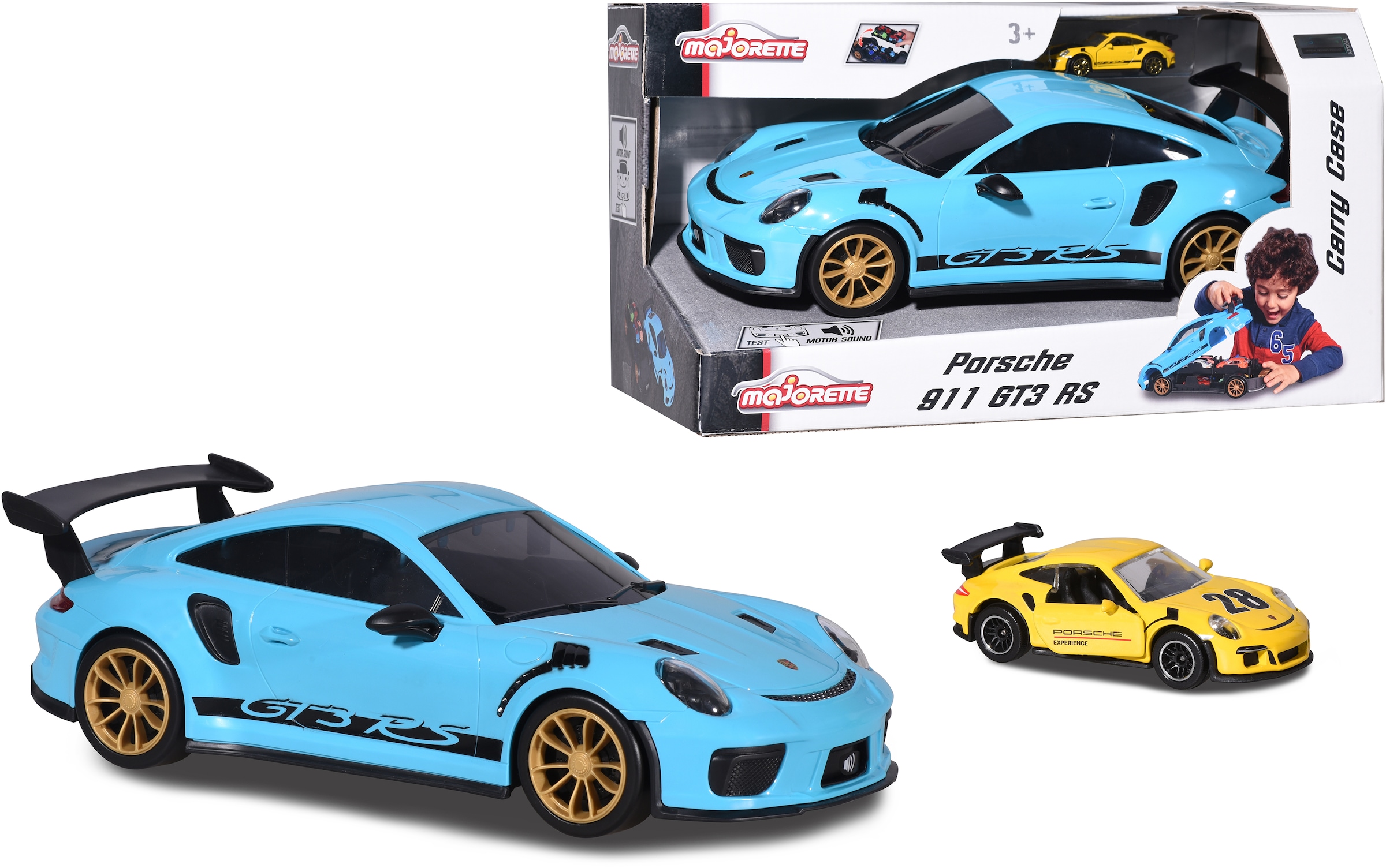 majORETTE Spielzeug-Auto »Porsche 911 GT3 RS - Carry Case«, inkl. Mini-Auto