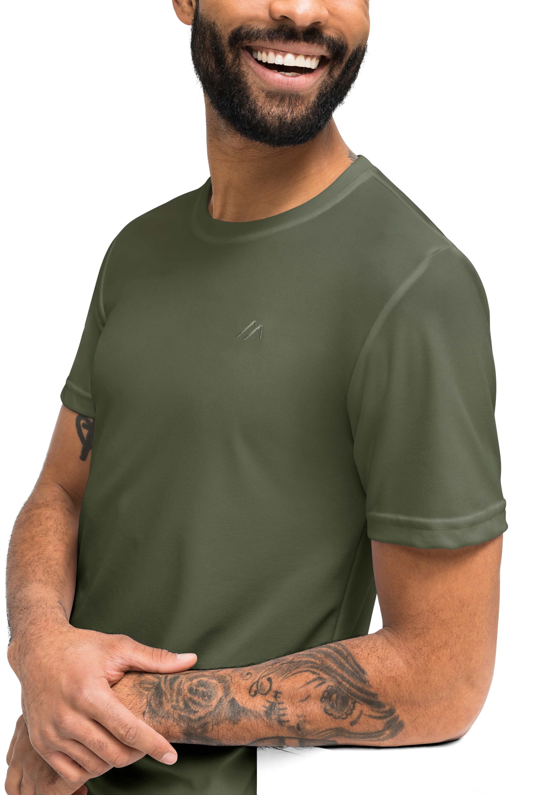 Maier Sports Funktionsshirt »Walter«, Herren T-Shirt, rundhals pique Outdoorshirt, schnelltrocknend