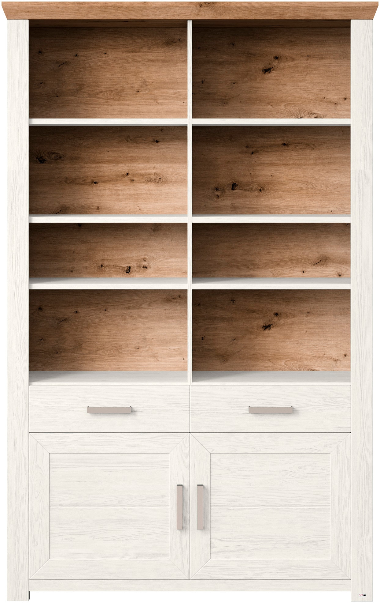 set one by Musterring Aktenregal »York«, offenes Design, wahlweise mit Beleuchtung, 3 Farben, Breite 129 cm