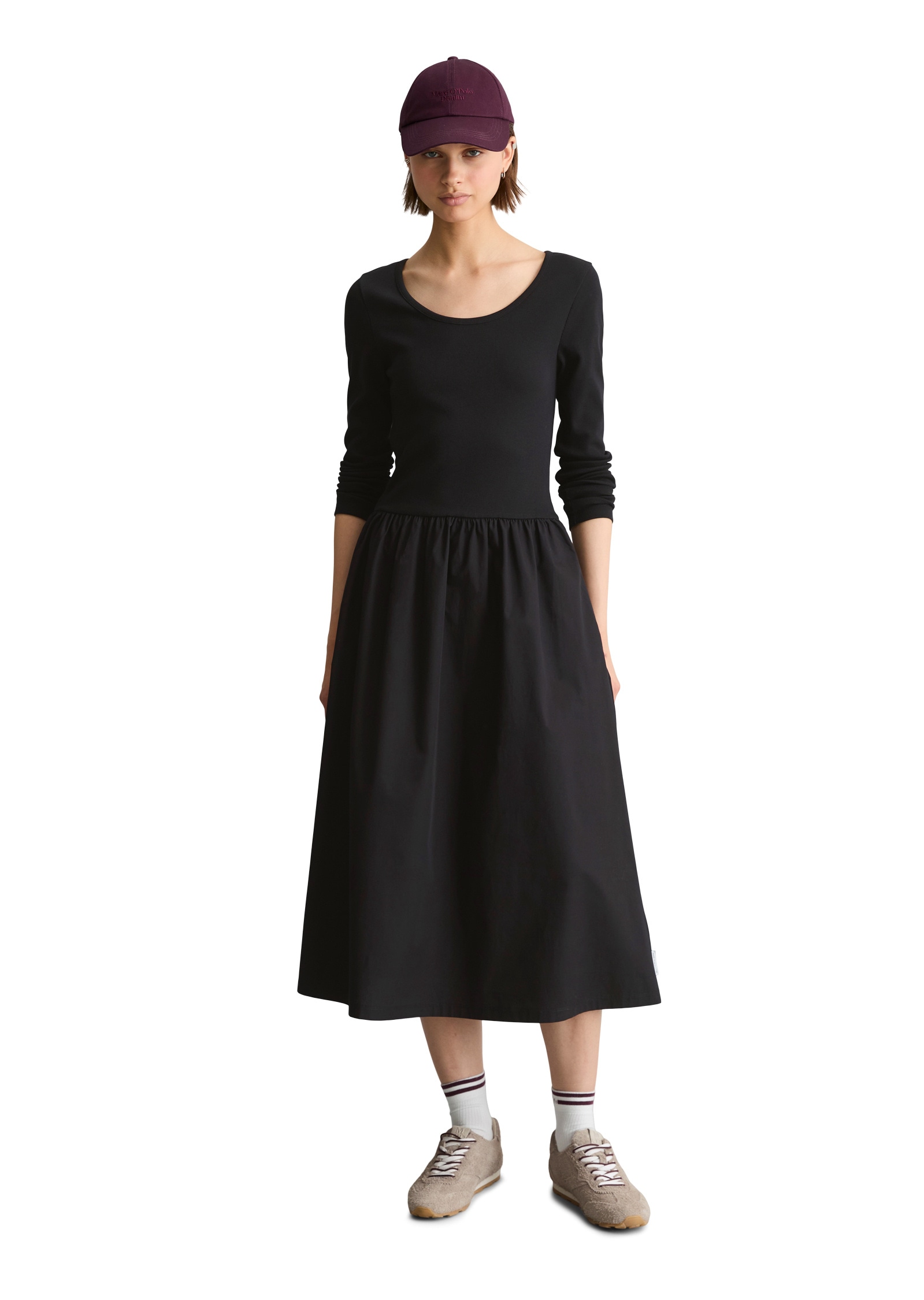 Marc O'Polo DENIM Jerseykleid »mit Baumwoll-Popelinerock«